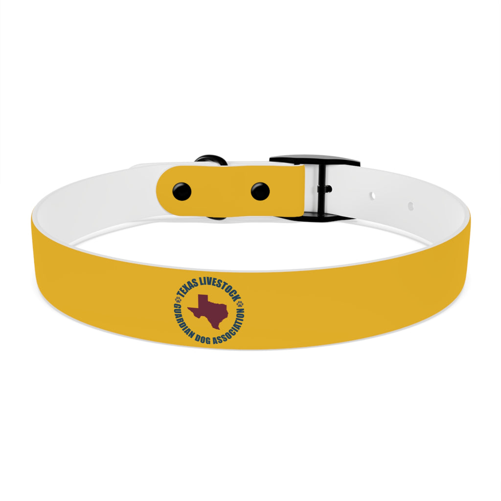 Yellow Customizable Dog Collar — Texas Livestock Association Logo Option