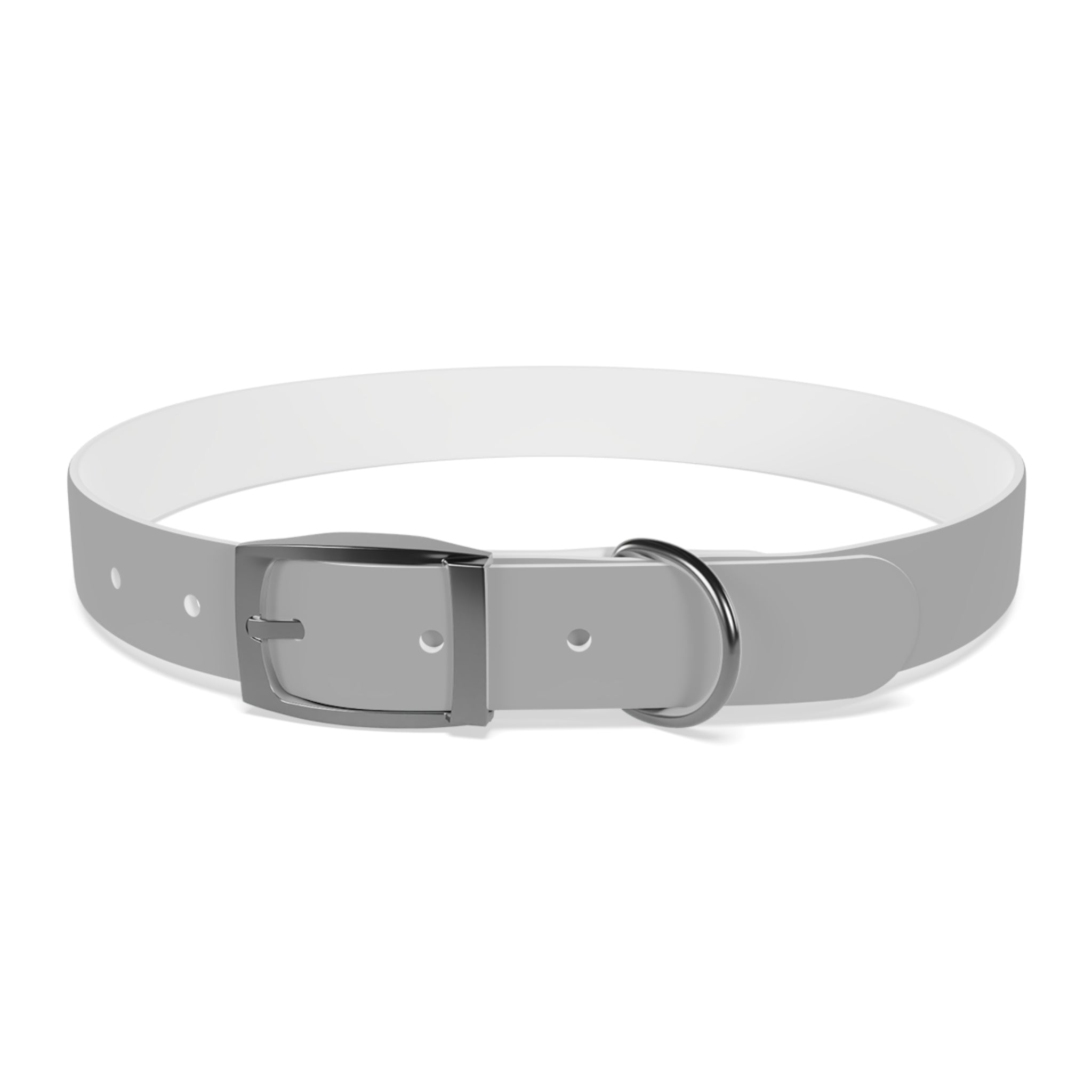 Customized White Dog Collar with Texas Livestock Association Logo