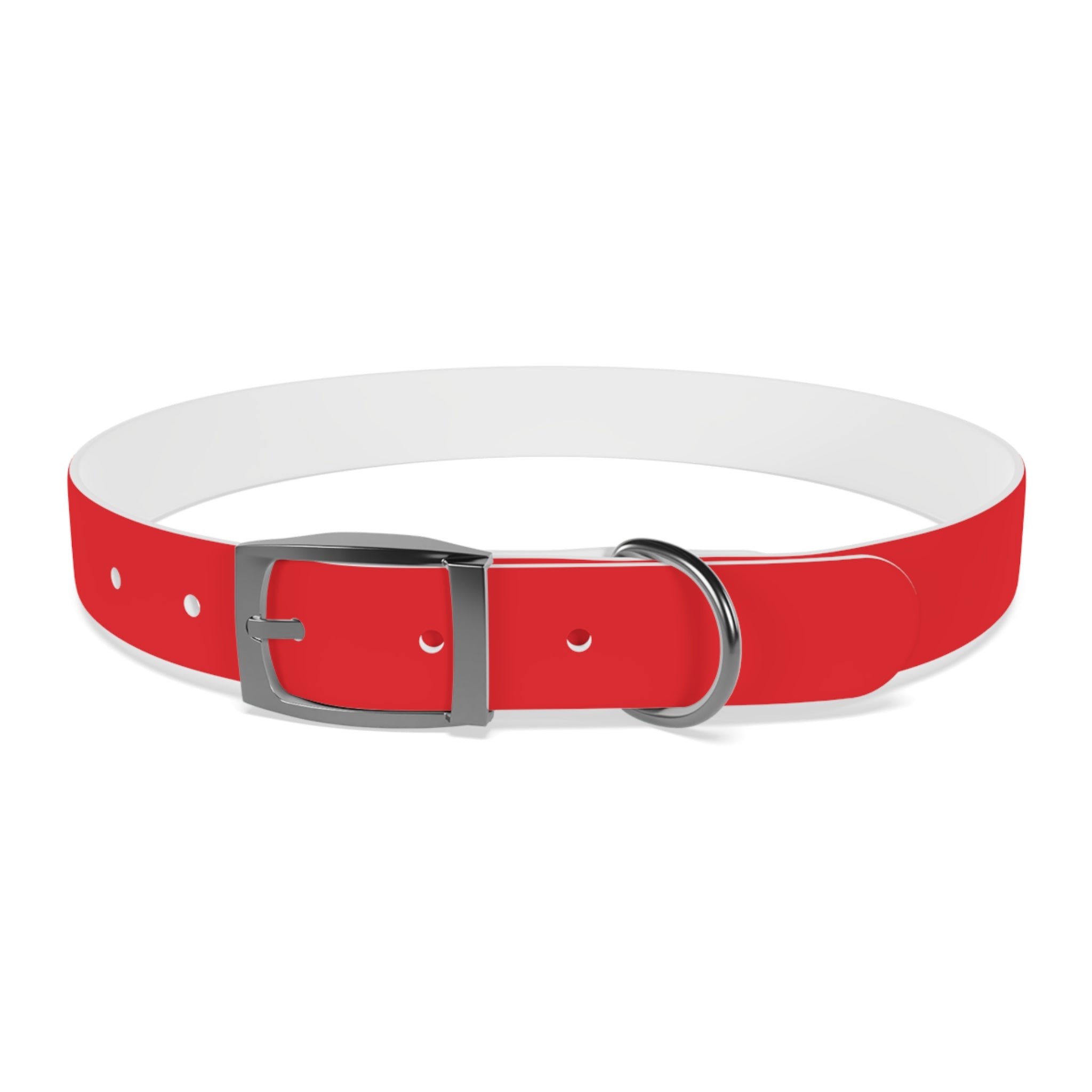 Red Personalized Dog Collar with Texas Logo — Durable Adjustable Pet Collar