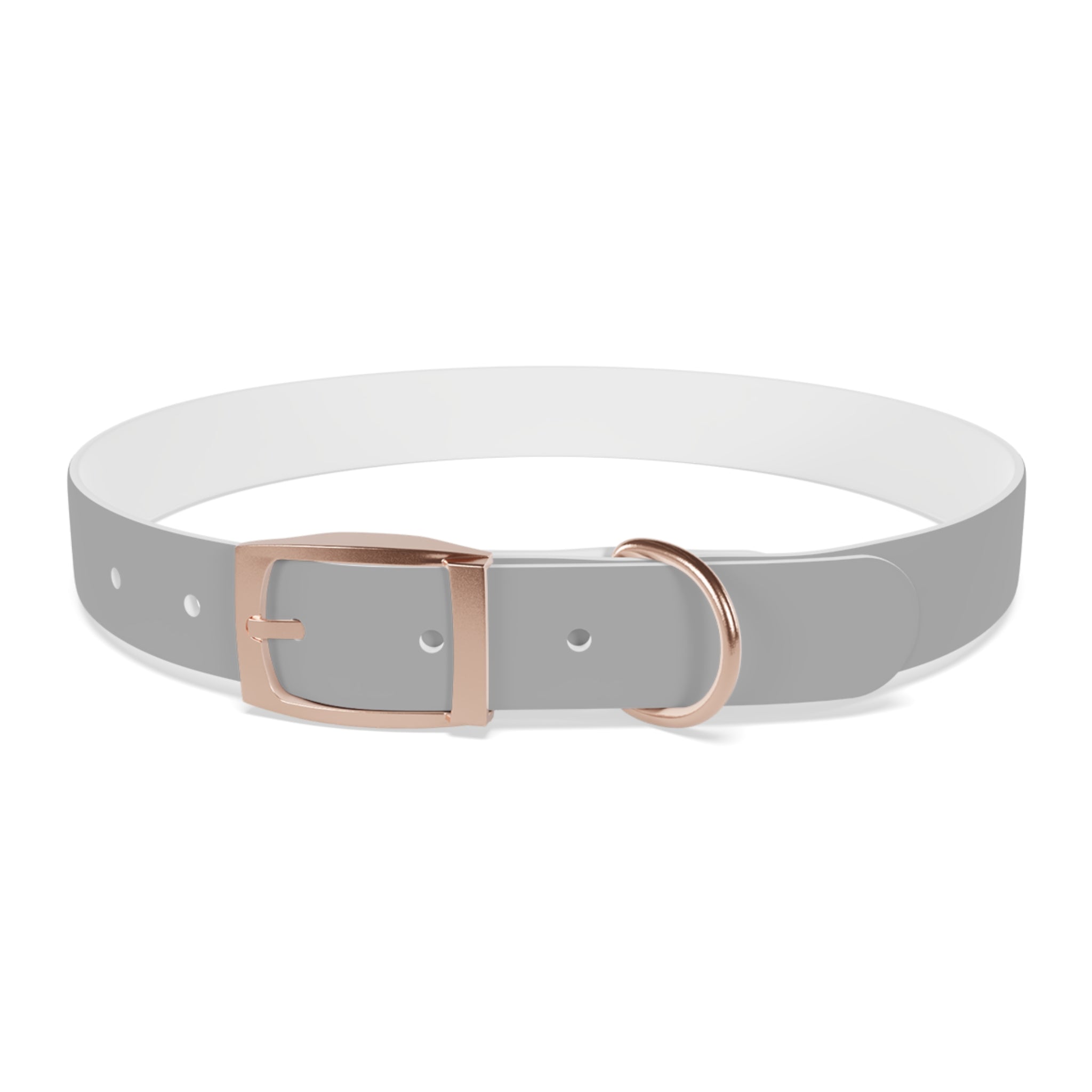 Customized White Dog Collar with Texas Livestock Association Logo
