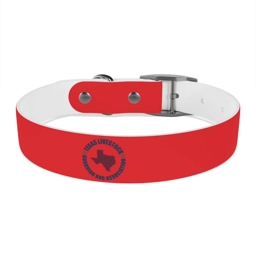 Red Personalized Dog Collar with Texas Logo — Durable Adjustable Pet Collar