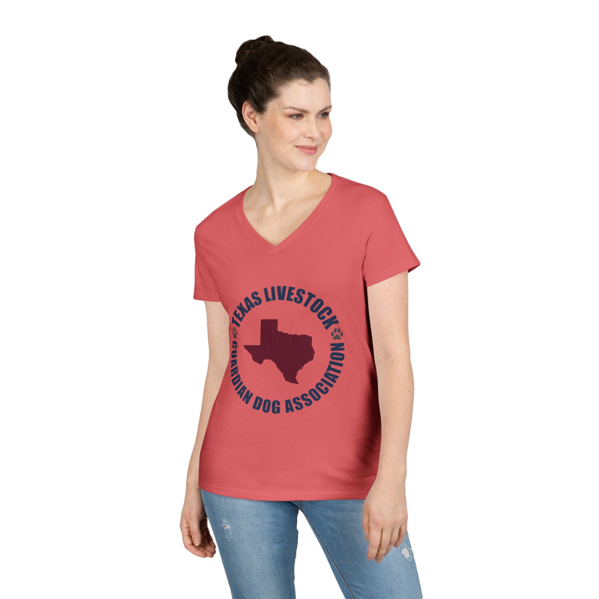 Texas Livestock Guardian Dog Association V-Neck Tee