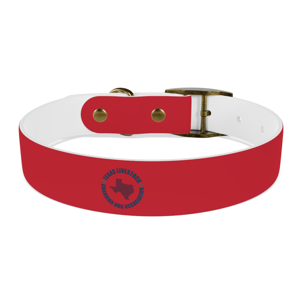 Red Pet Collar with Texas Logo — Durable Adjustable Dog Collar