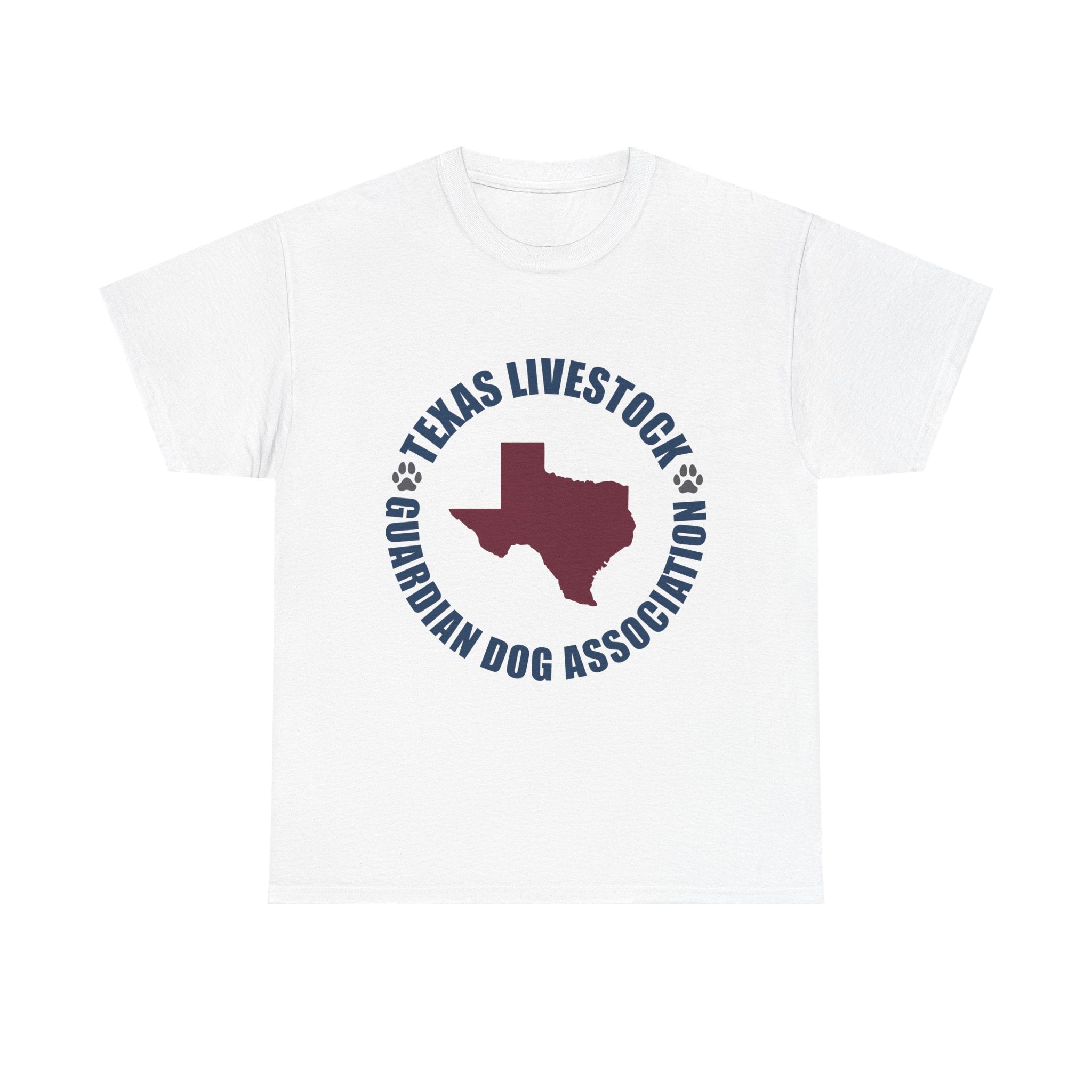 Texas Livestock Guardian Dog Association Tee — State Paw Print Logo Shirt