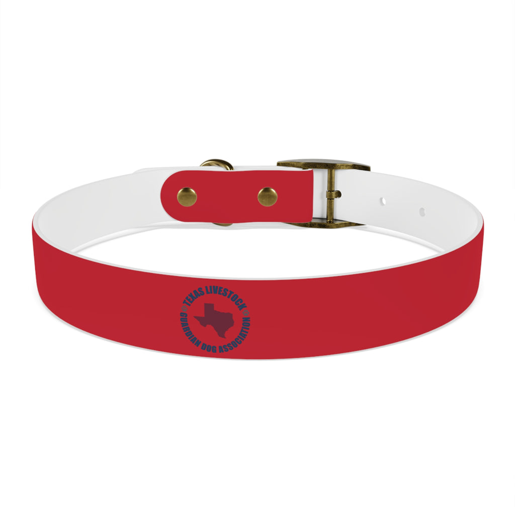 Red Pet Collar with Texas Logo — Durable Adjustable Dog Collar