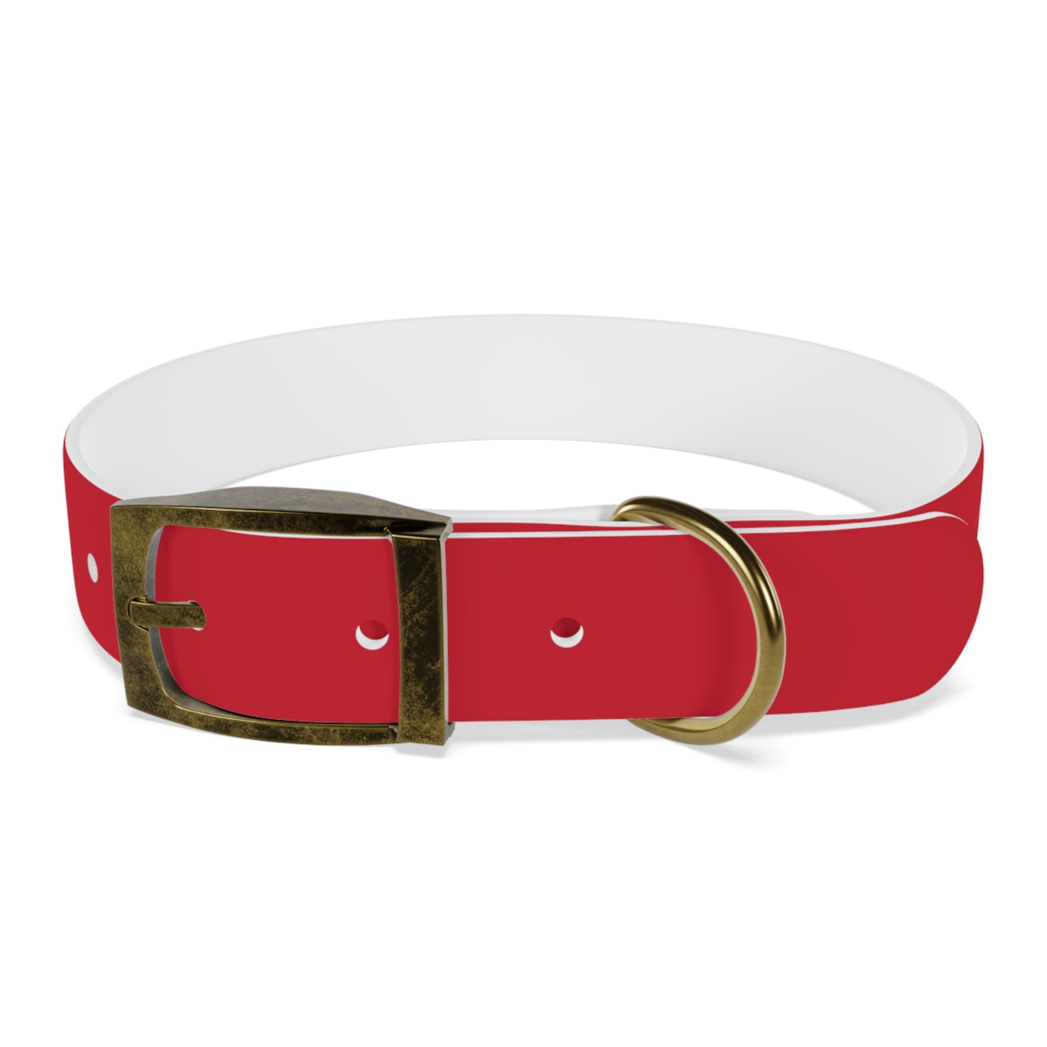 Red Pet Collar with Texas Logo — Durable Adjustable Dog Collar