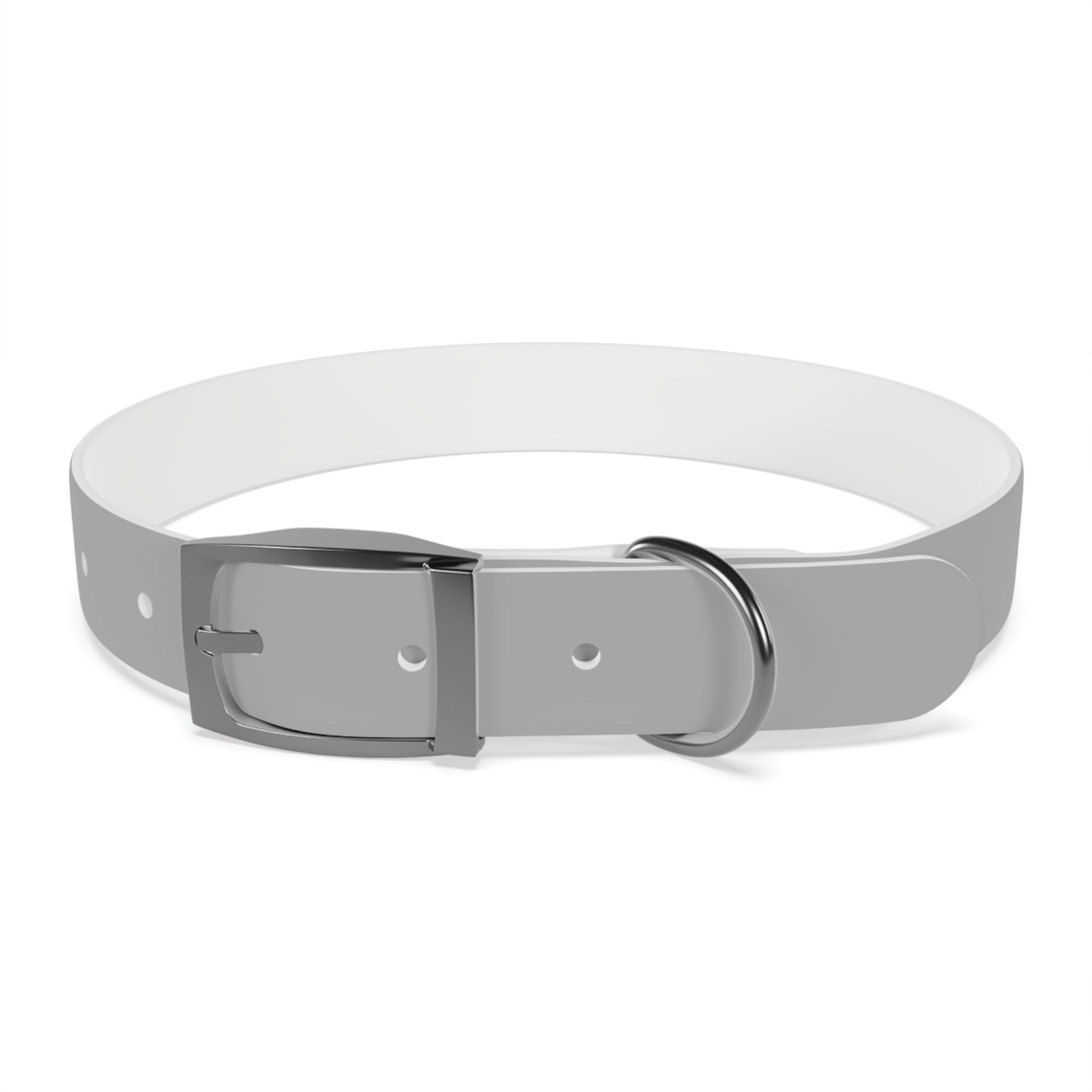 Customized White Dog Collar with Texas Livestock Association Logo