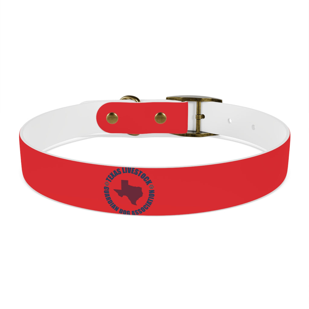 Red Personalized Dog Collar with Texas Logo — Durable Adjustable Pet Collar