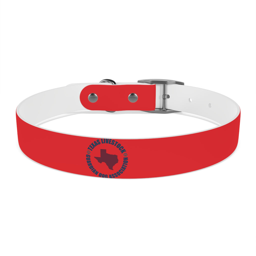 Red Personalized Dog Collar with Texas Logo — Durable Adjustable Pet Collar