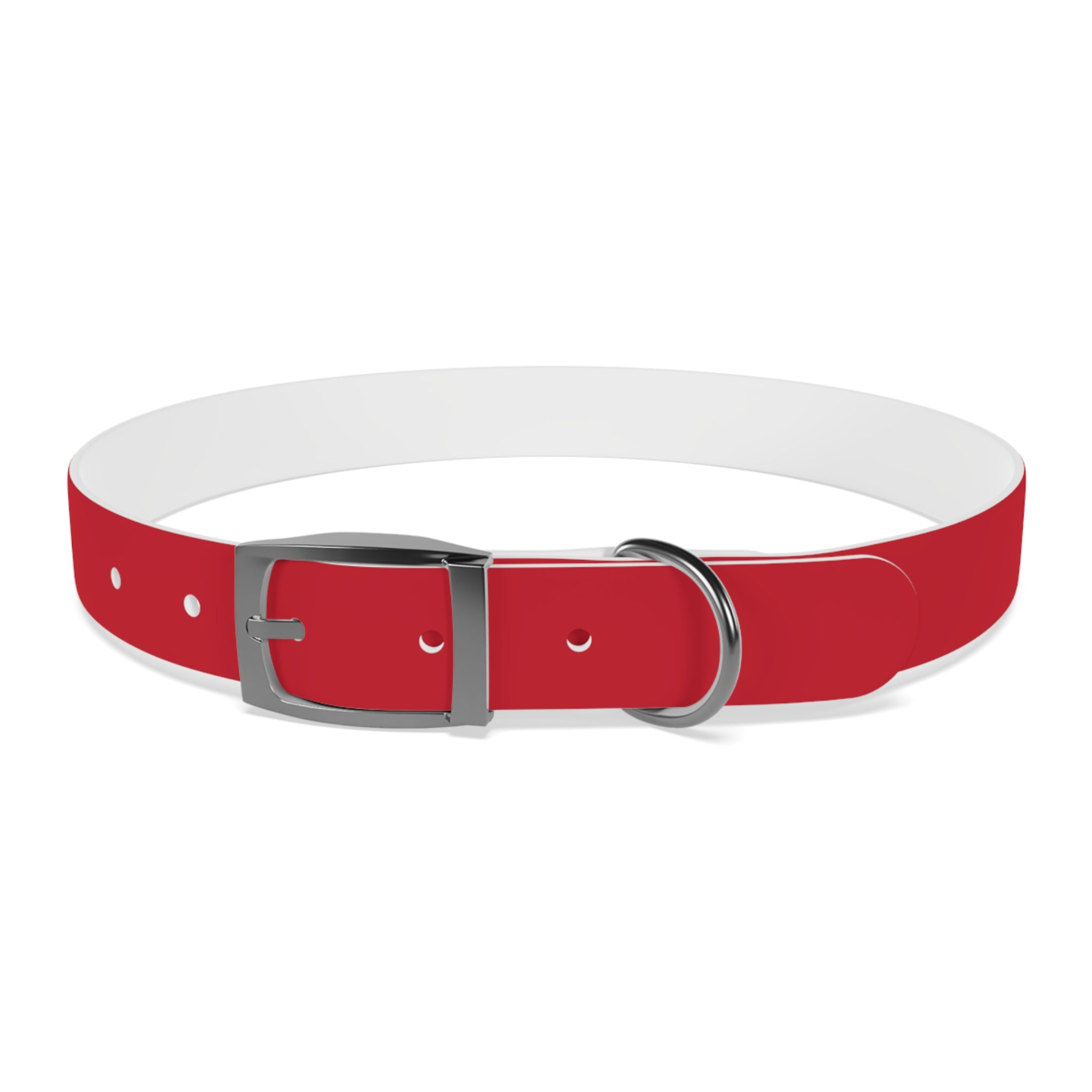 Red Pet Collar with Texas Logo — Durable Adjustable Dog Collar