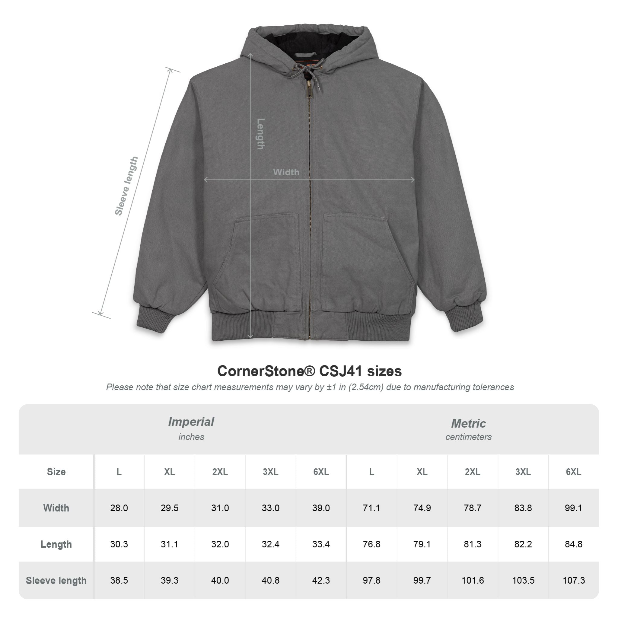 Embroidered Work Jacket - CornerStone Duck Cloth Hooded Jacket