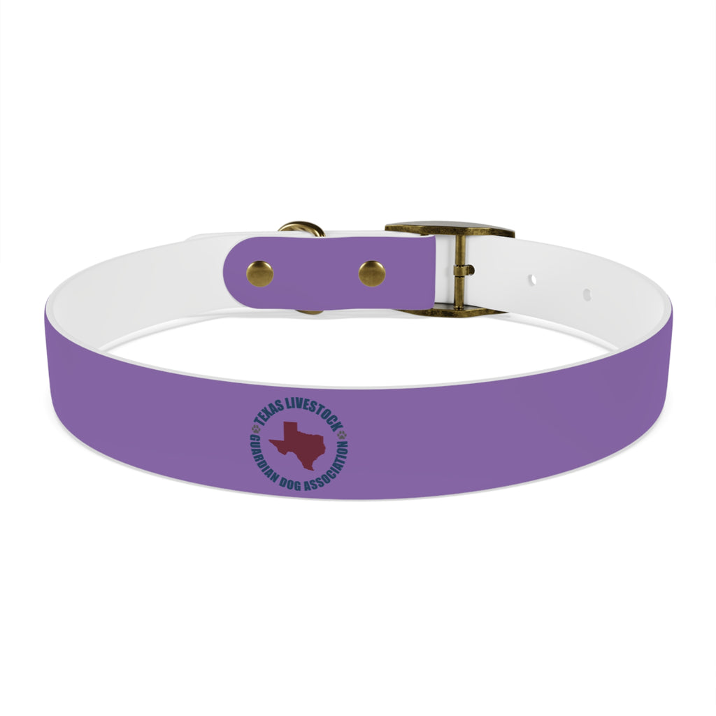 Purple Custom Dog Collar with Texas Livestock Logo — Durable Adjustable Pet Collar