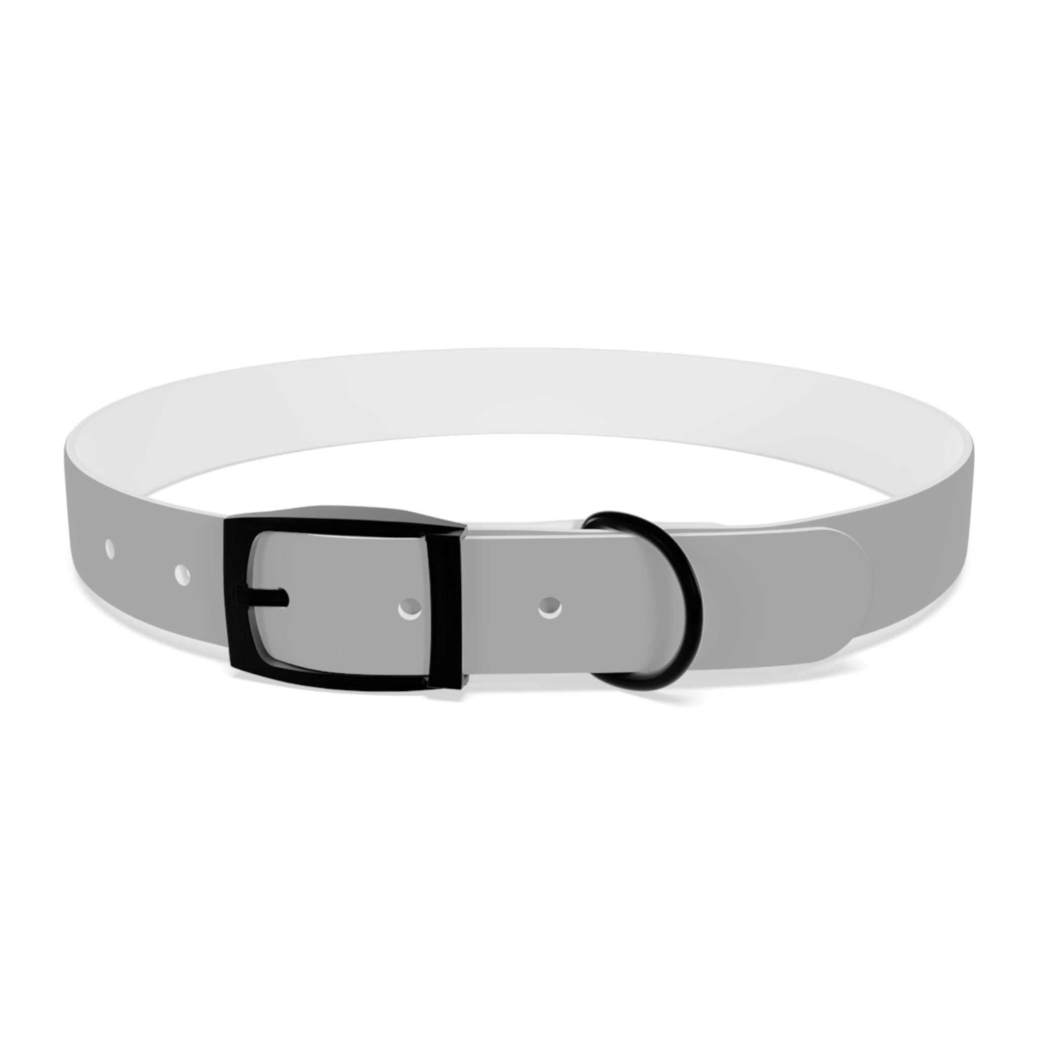 Customized White Dog Collar with Texas Livestock Association Logo