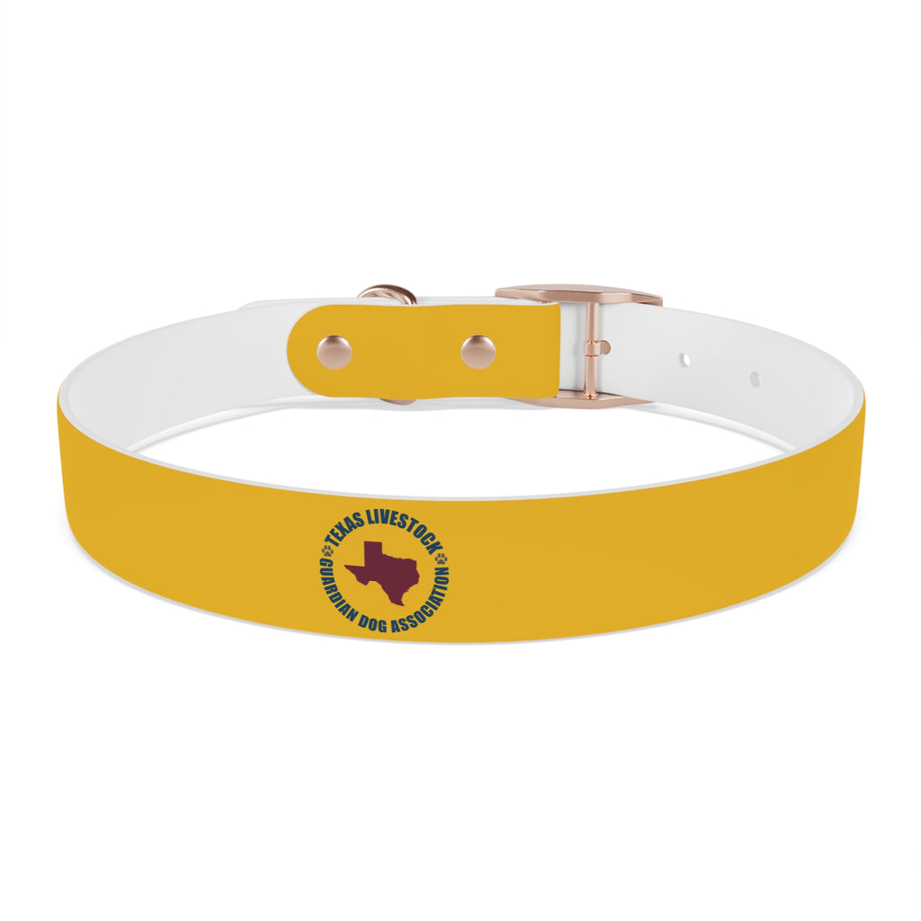 Yellow Customizable Dog Collar — Texas Livestock Association Logo Option