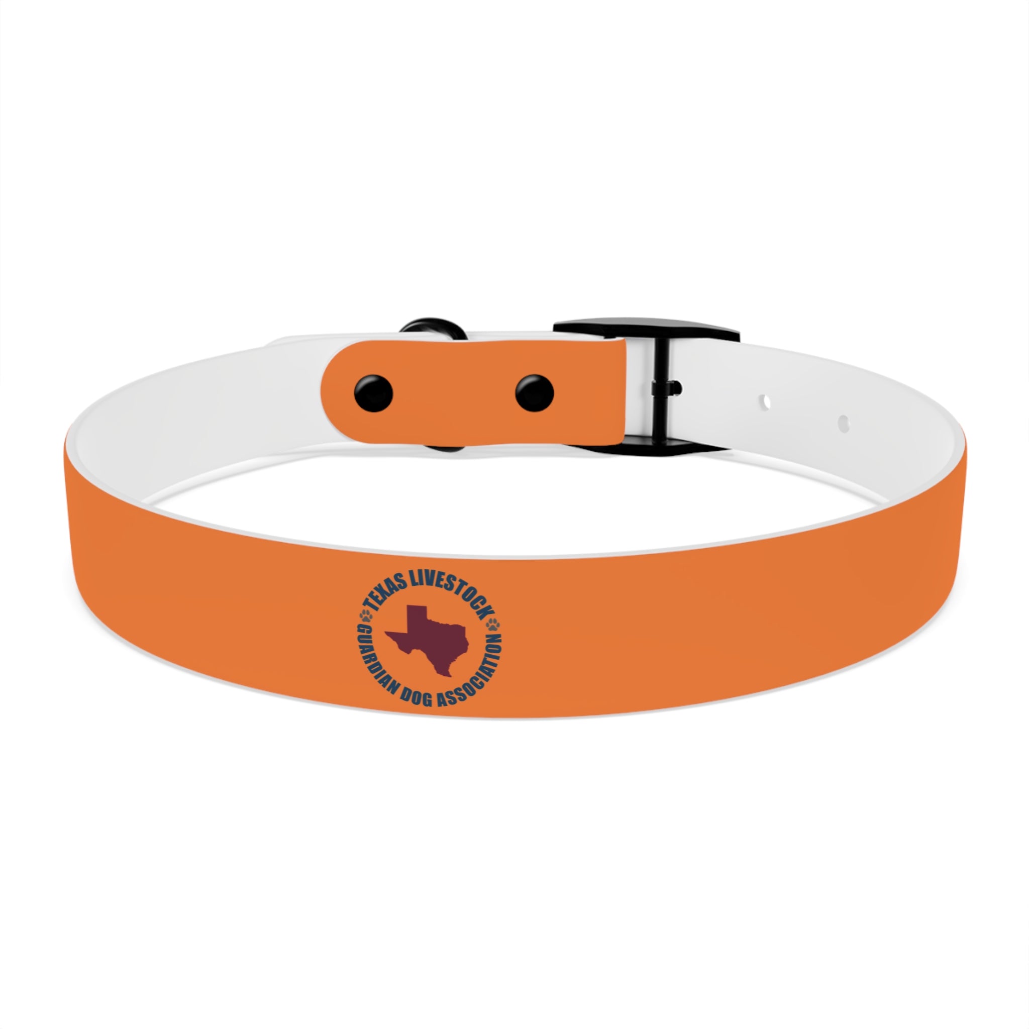 Orange Logo Dog Collar — Texas Livestock Club Pet Collar
