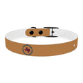 Leather Dog Collar with Texas Livestock Association Logo — Durable Brown Pet Collar
