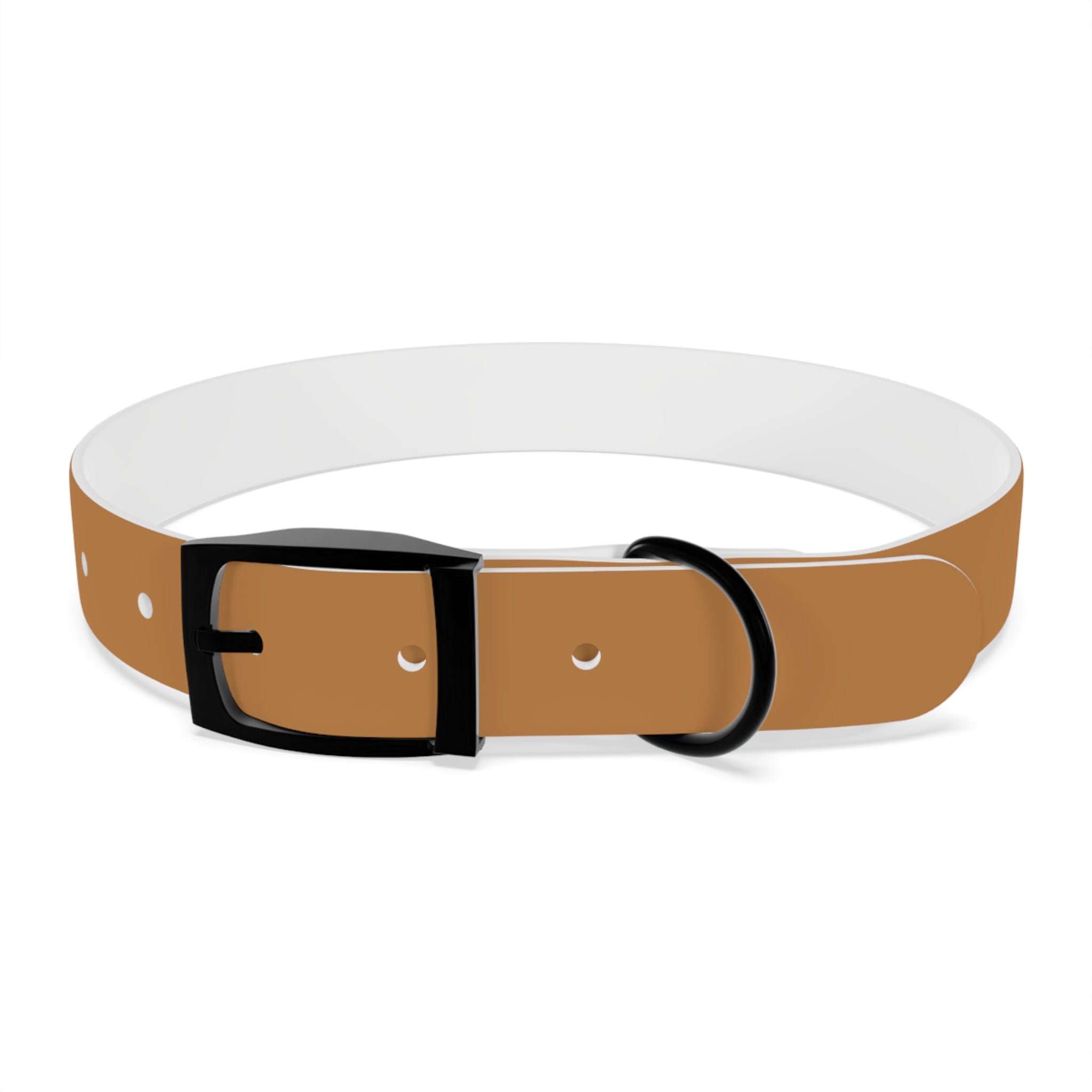 Leather Dog Collar with Texas Livestock Association Logo — Durable Brown Pet Collar