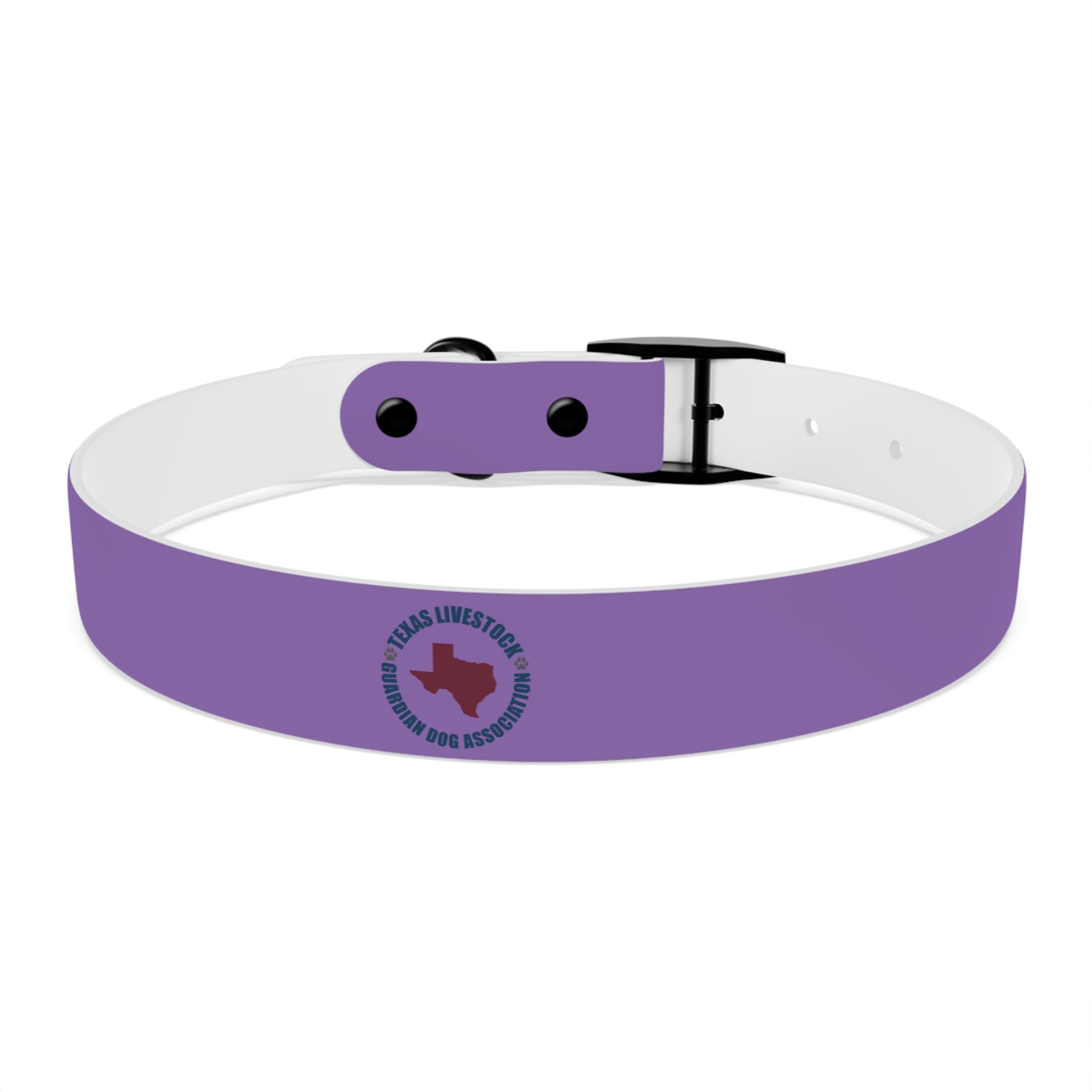Purple Custom Dog Collar with Texas Livestock Logo — Durable Adjustable Pet Collar