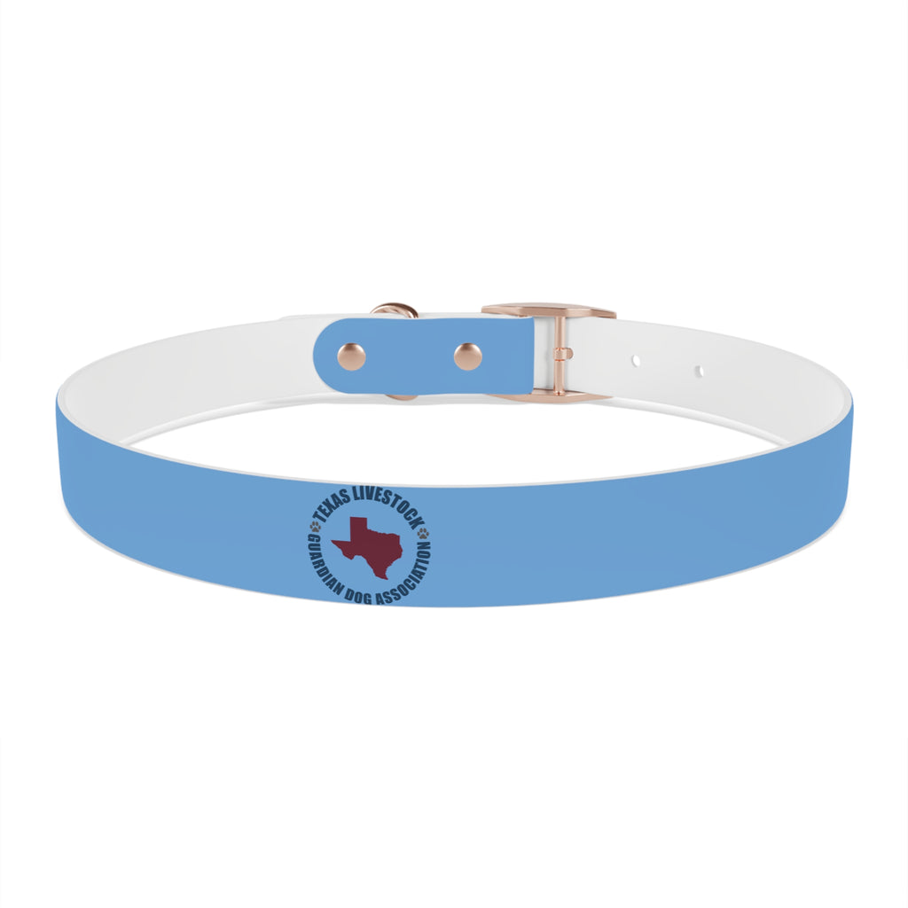 Blue State Silhouette Dog Collar — Texas Livestock Design