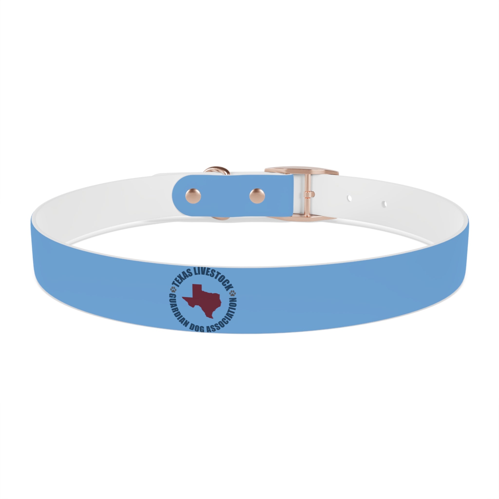 Blue State Silhouette Dog Collar — Texas Livestock Design