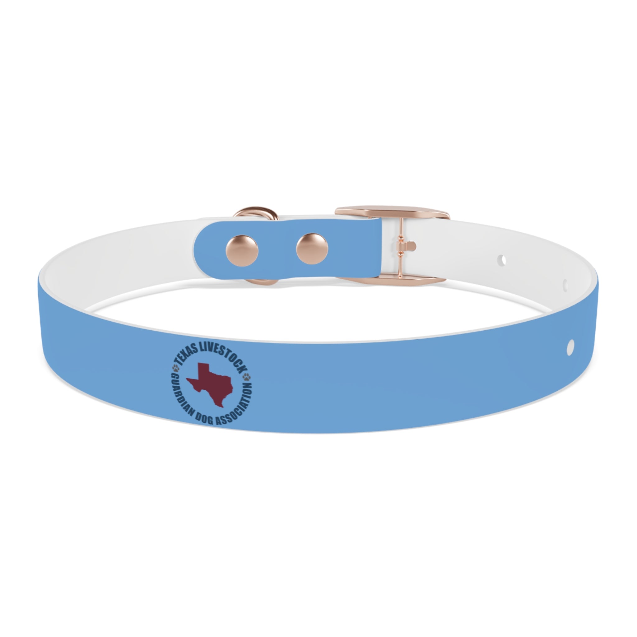 Blue State Silhouette Dog Collar — Texas Livestock Design