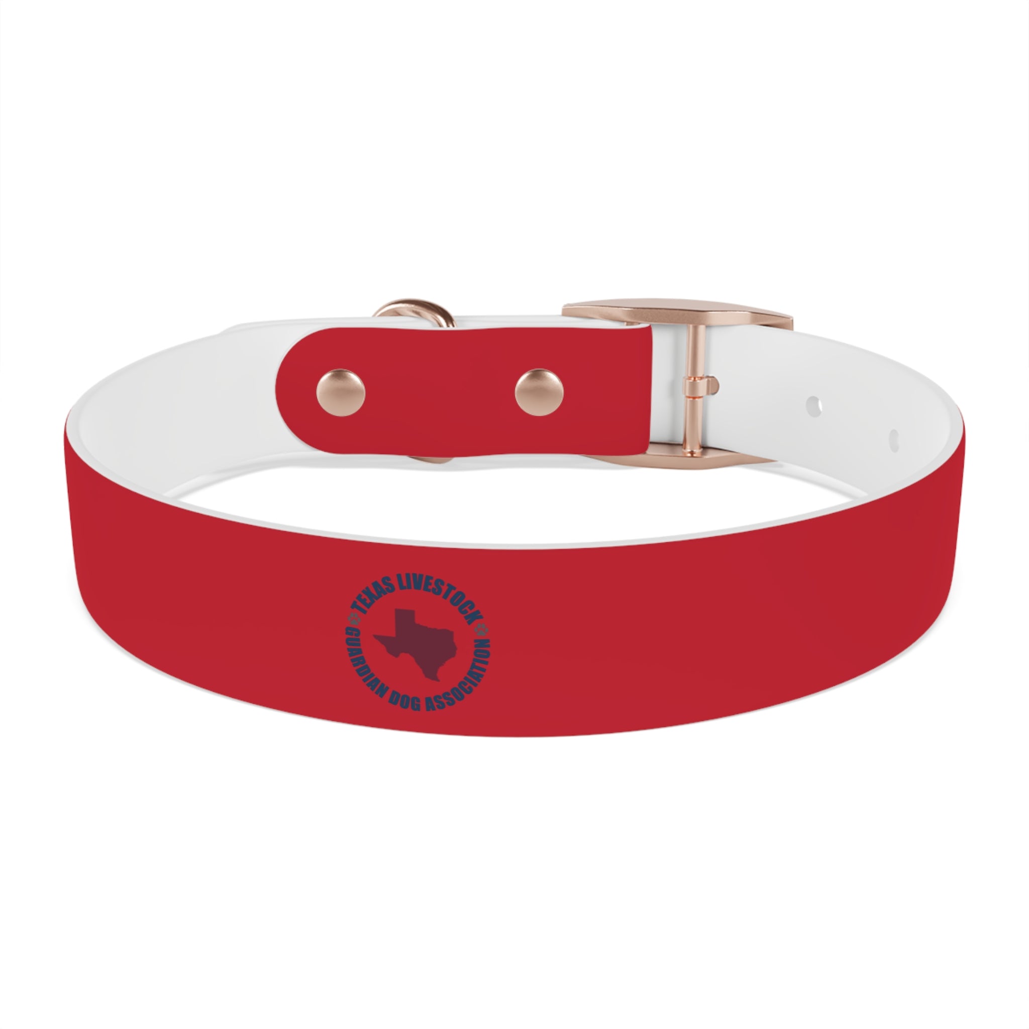 Red Pet Collar with Texas Logo — Durable Adjustable Dog Collar