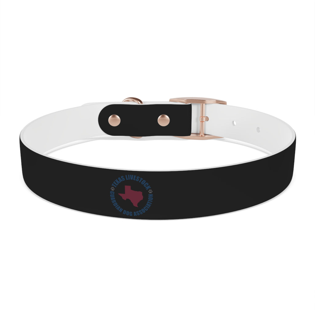 Black Leather Dog Collar — Durable Everyday Collar with Metal Buckle
