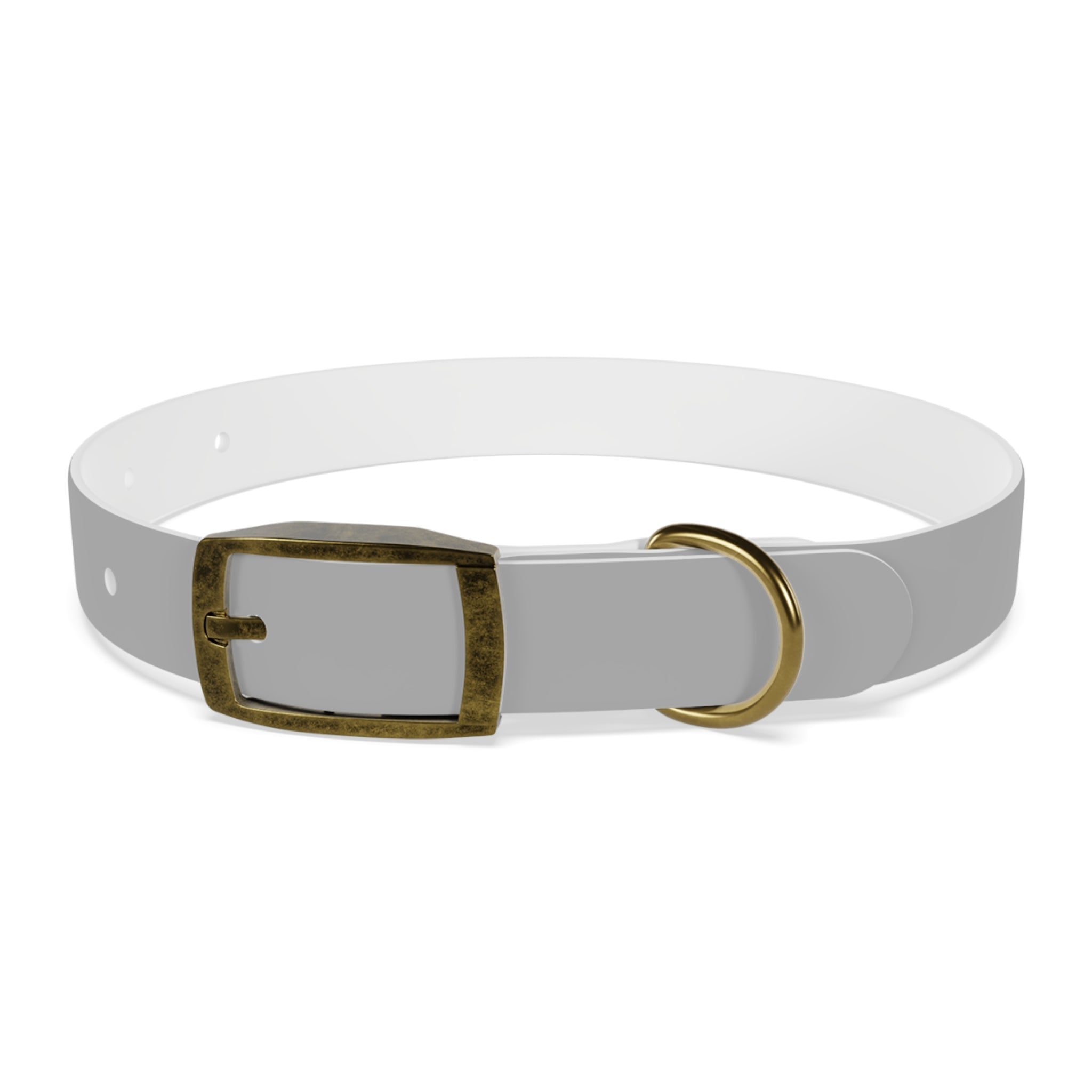 Customized White Dog Collar with Texas Livestock Association Logo