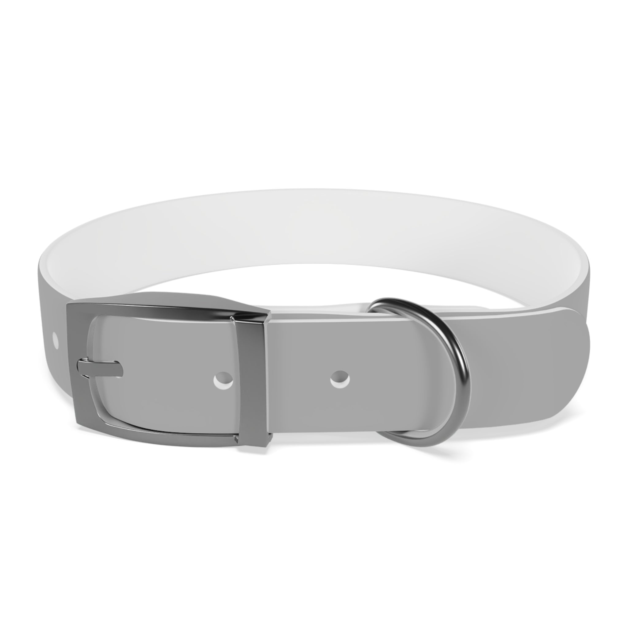 Customized White Dog Collar with Texas Livestock Association Logo