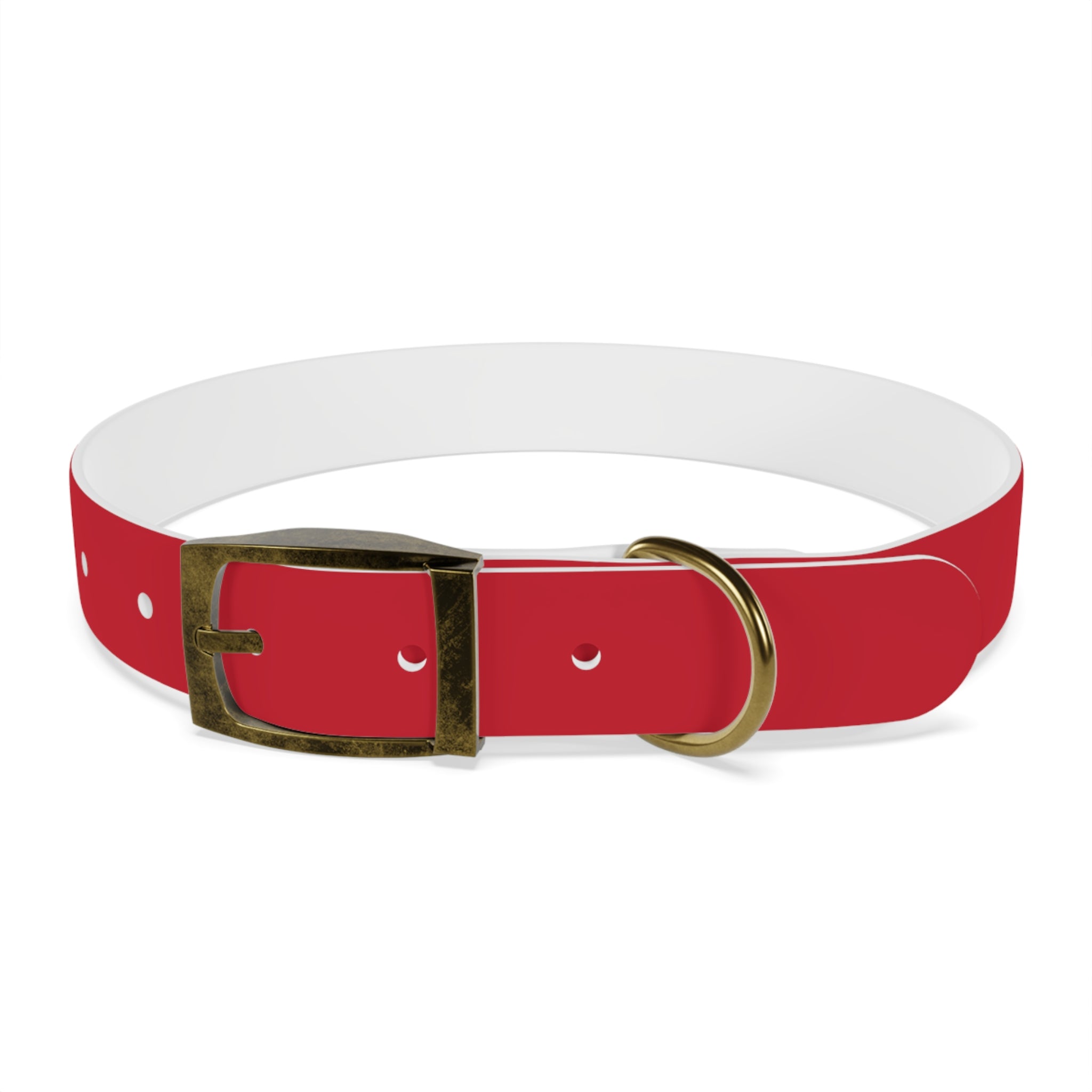 Red Pet Collar with Texas Logo — Durable Adjustable Dog Collar