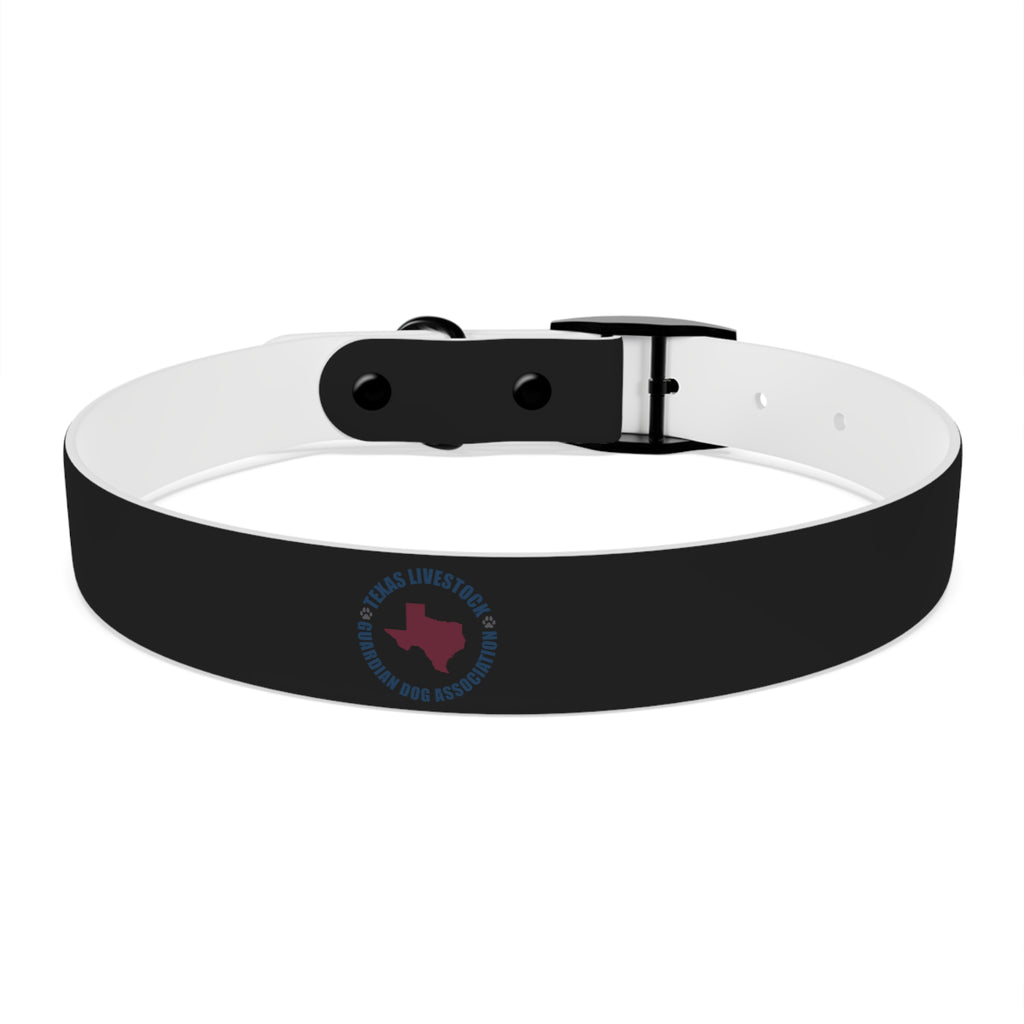 Black Leather Dog Collar — Durable Everyday Collar with Metal Buckle