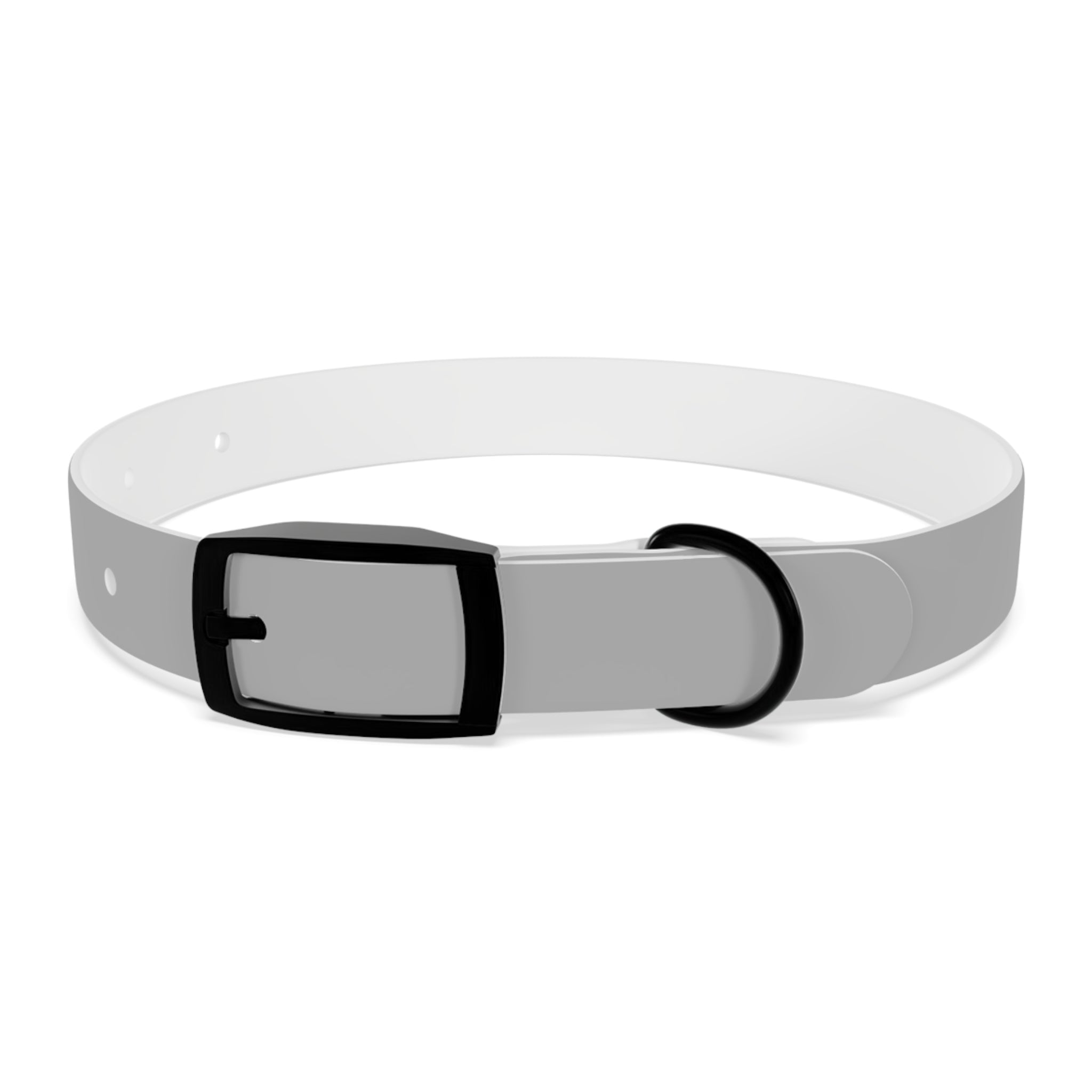 Customized White Dog Collar with Texas Livestock Association Logo