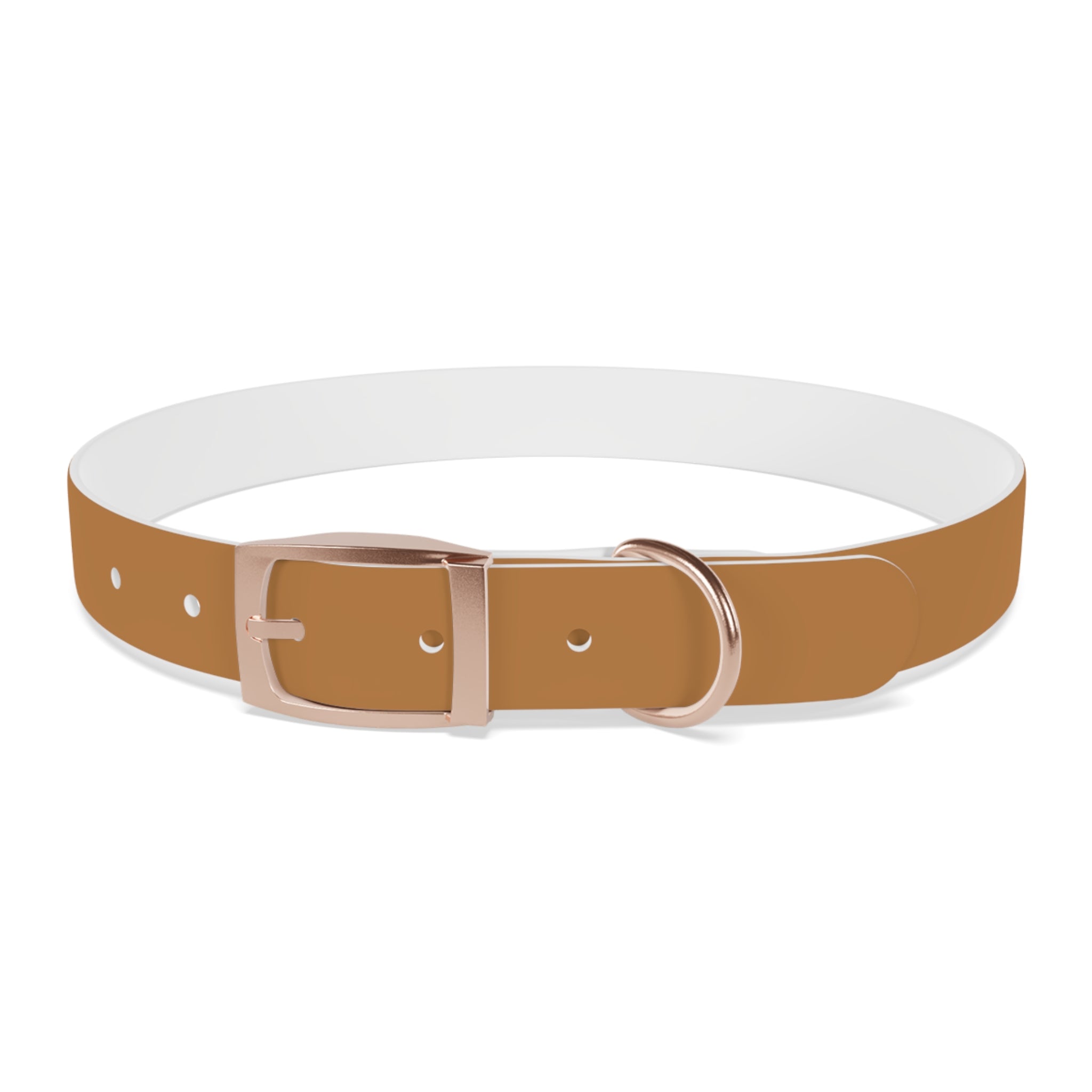 Leather Dog Collar with Texas Livestock Association Logo — Durable Brown Pet Collar