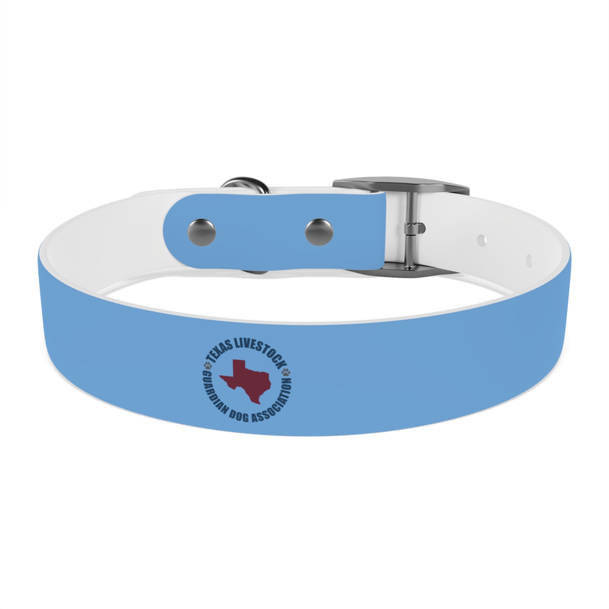 Blue State Silhouette Dog Collar — Texas Livestock Design