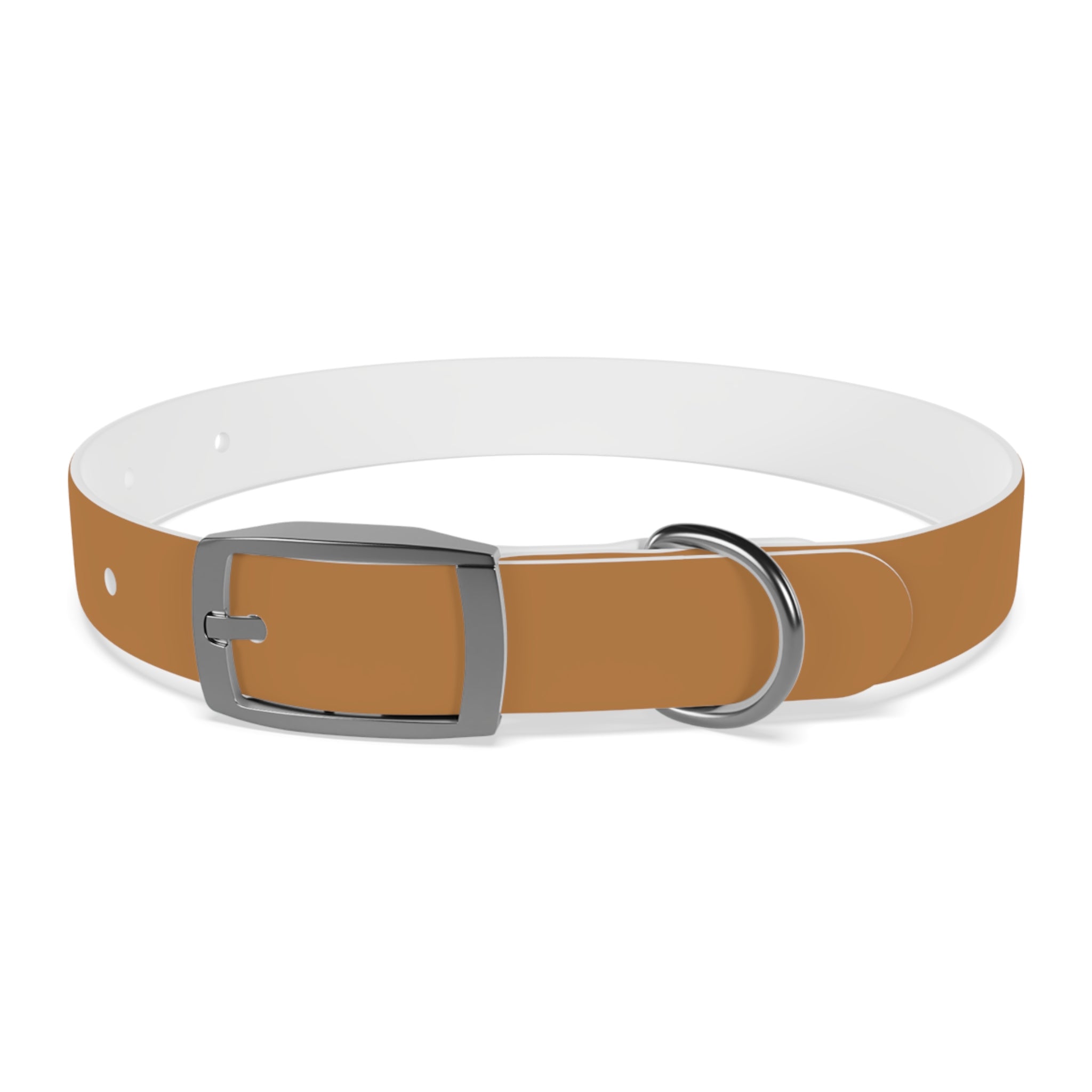 Leather Dog Collar with Texas Livestock Association Logo — Durable Brown Pet Collar