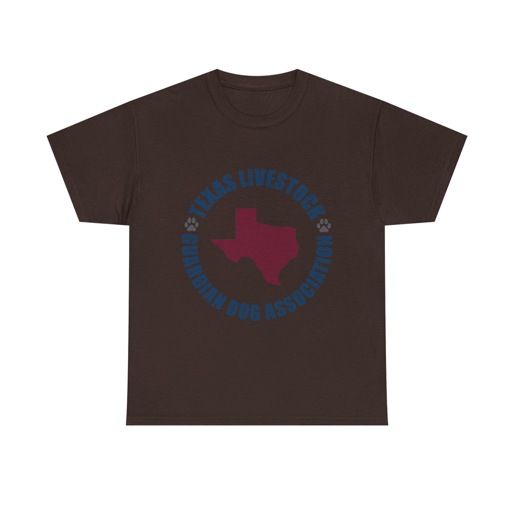 Texas Livestock Guardian Dog Association Tee — State Paw Print Logo Shirt