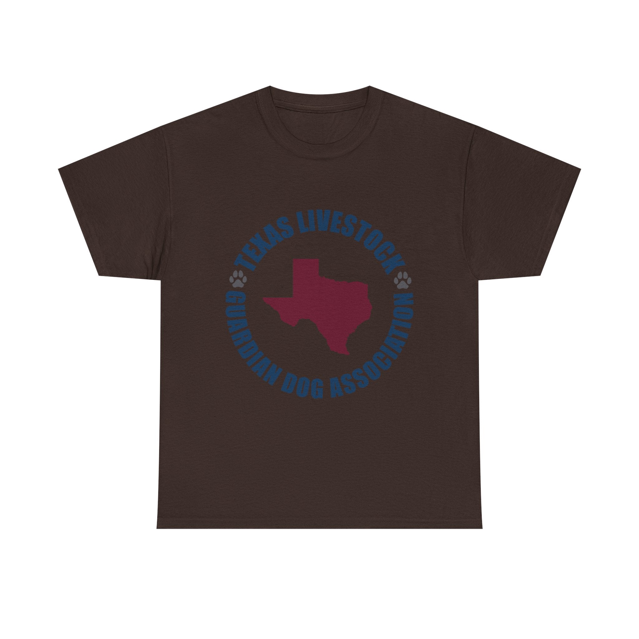 Texas Livestock Guardian Dog Association Tee — State Paw Print Logo Shirt