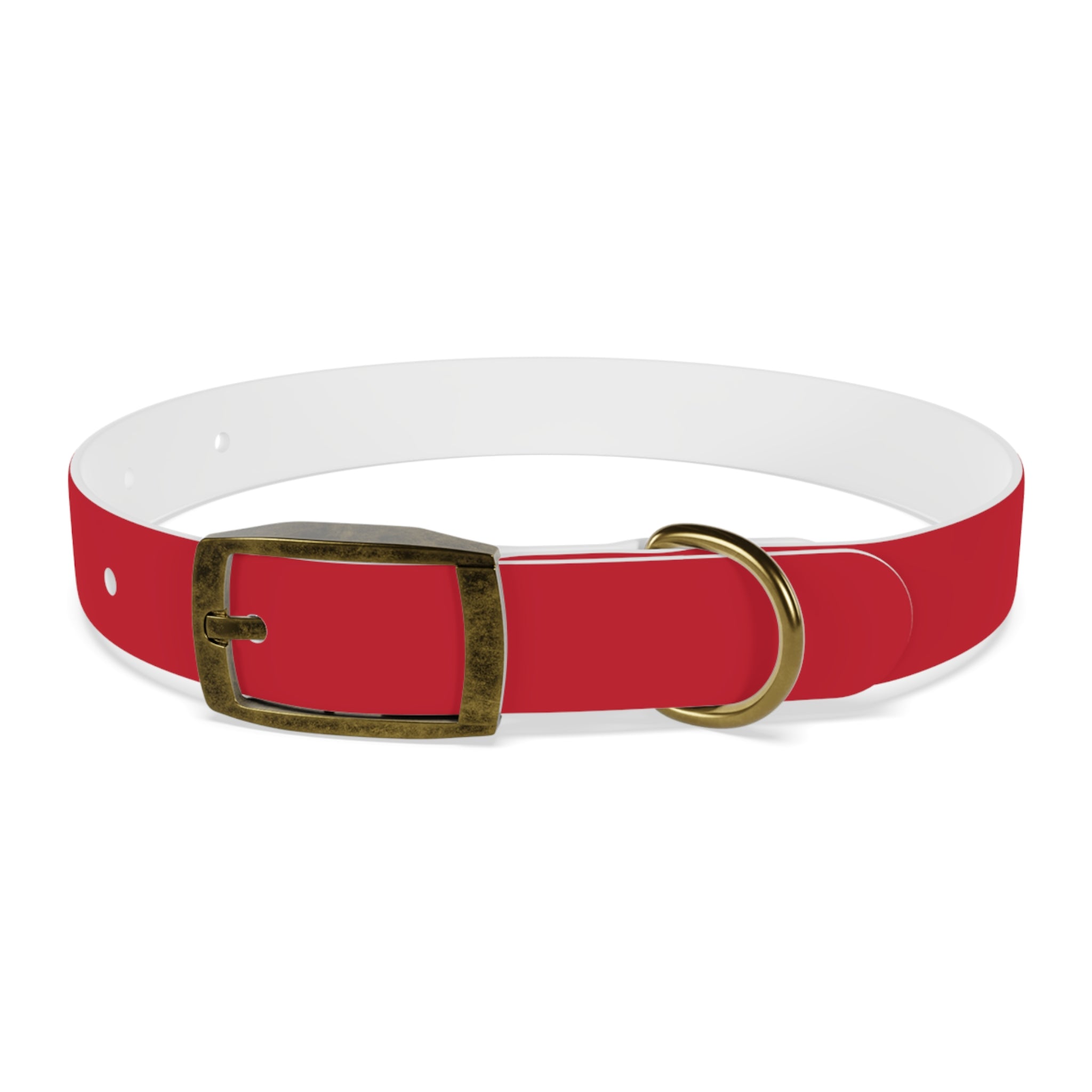 Red Pet Collar with Texas Logo — Durable Adjustable Dog Collar