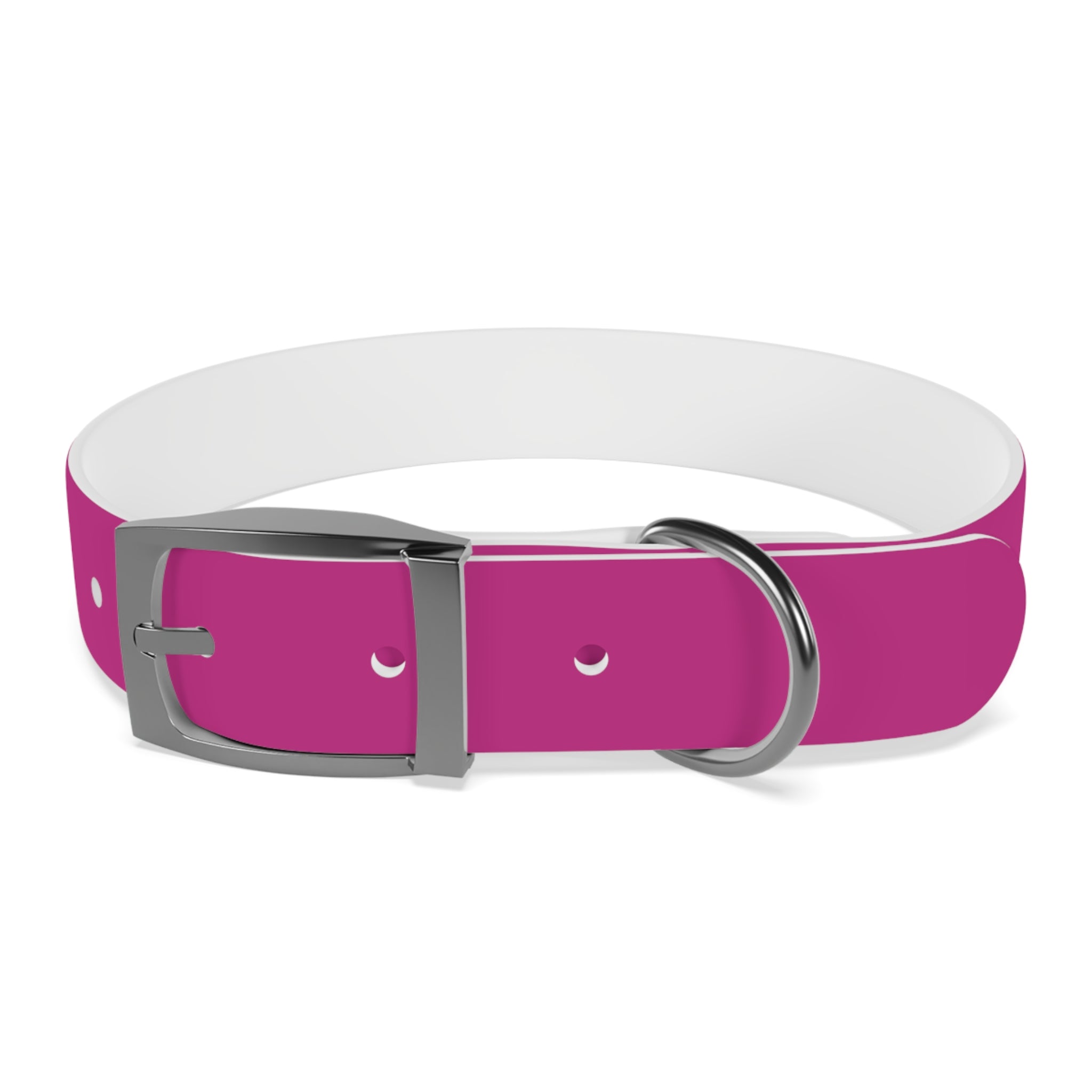 Pink Leather Dog Collar — Texas Livestock Show Logo