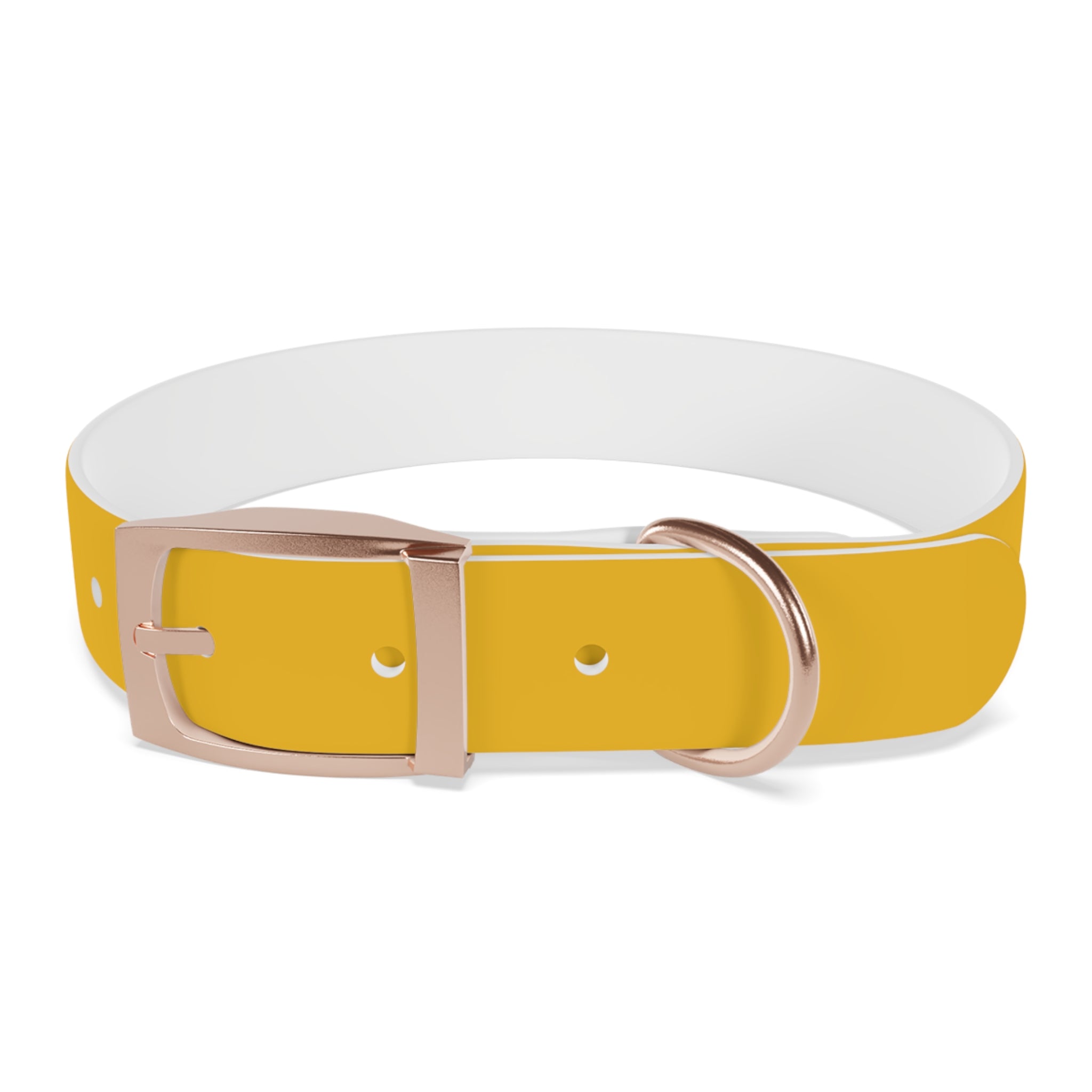 Yellow Customizable Dog Collar — Texas Livestock Association Logo Option
