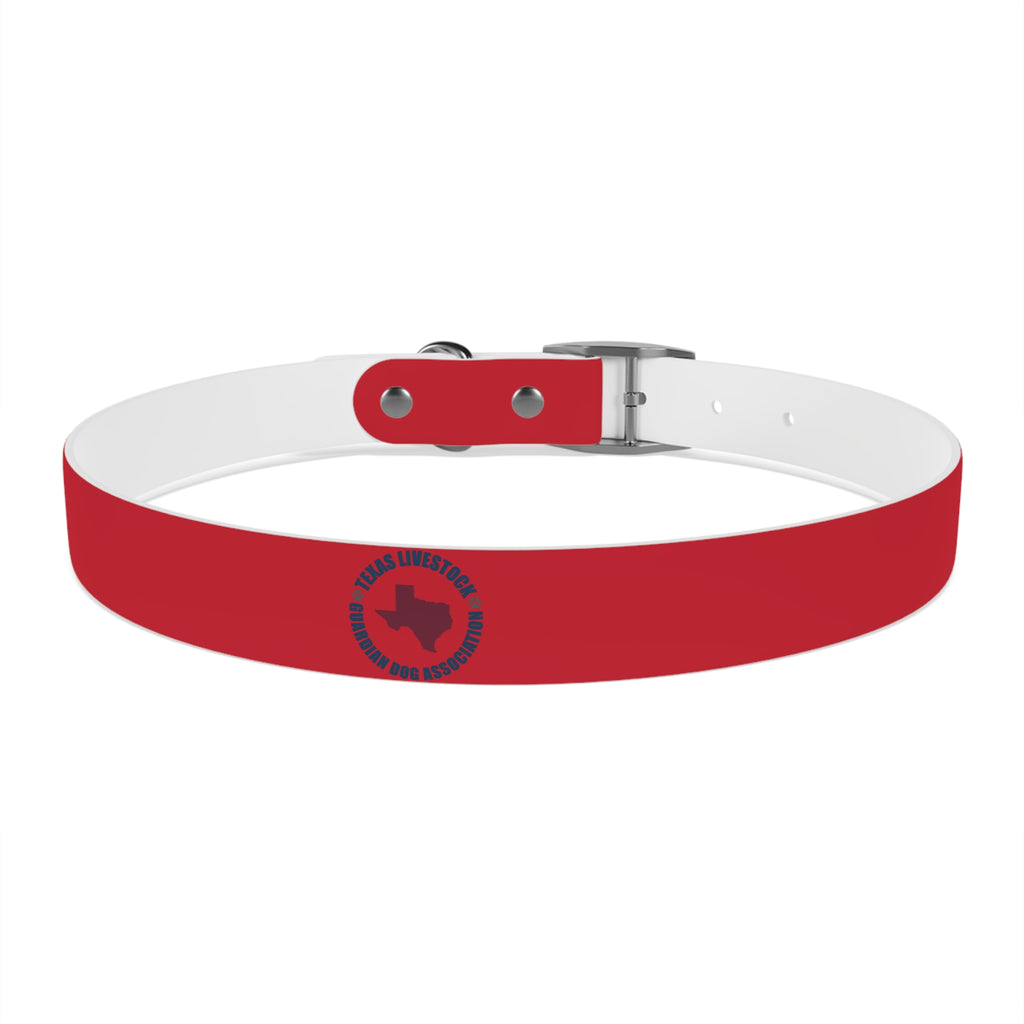 Red Pet Collar with Texas Logo — Durable Adjustable Dog Collar