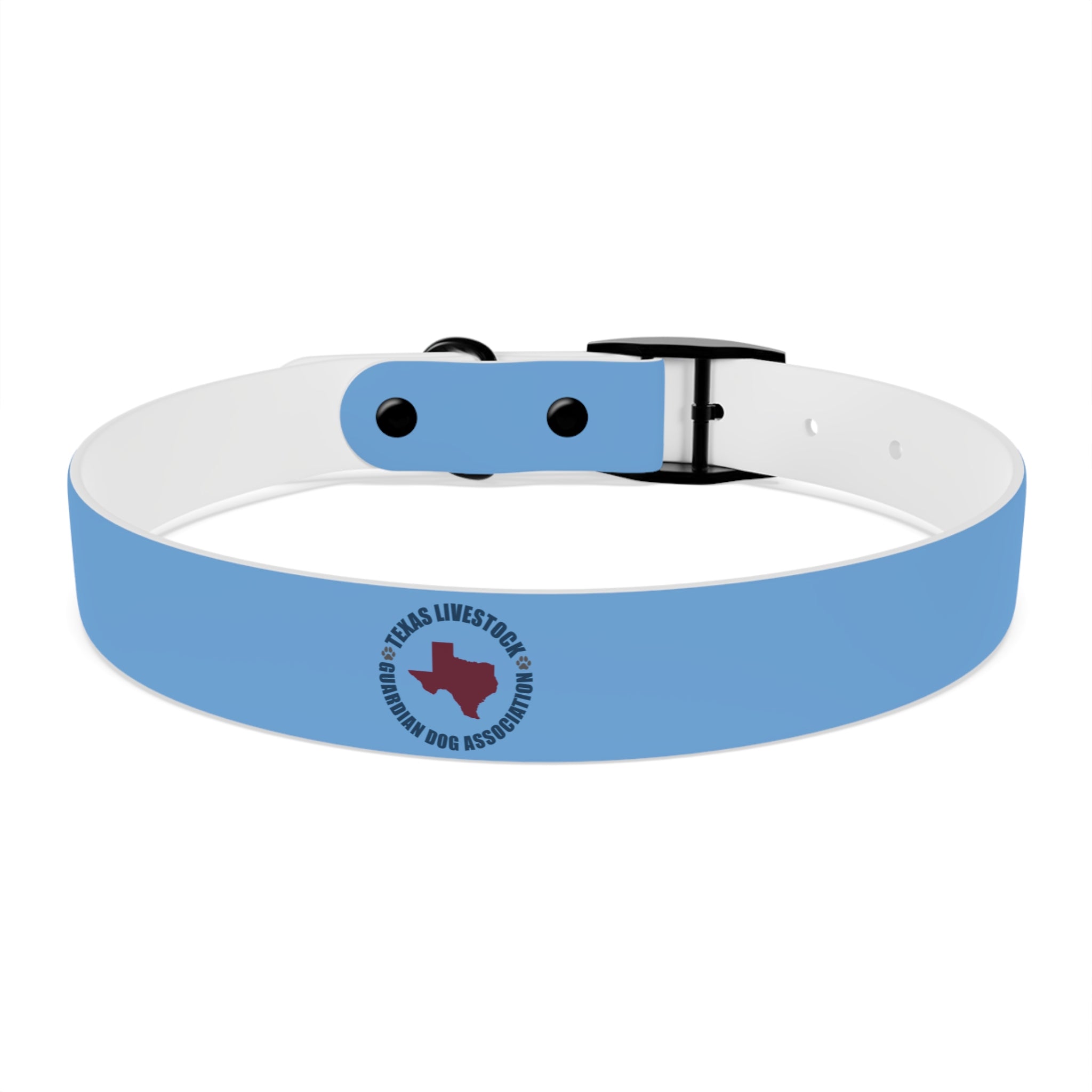Blue State Silhouette Dog Collar — Texas Livestock Design