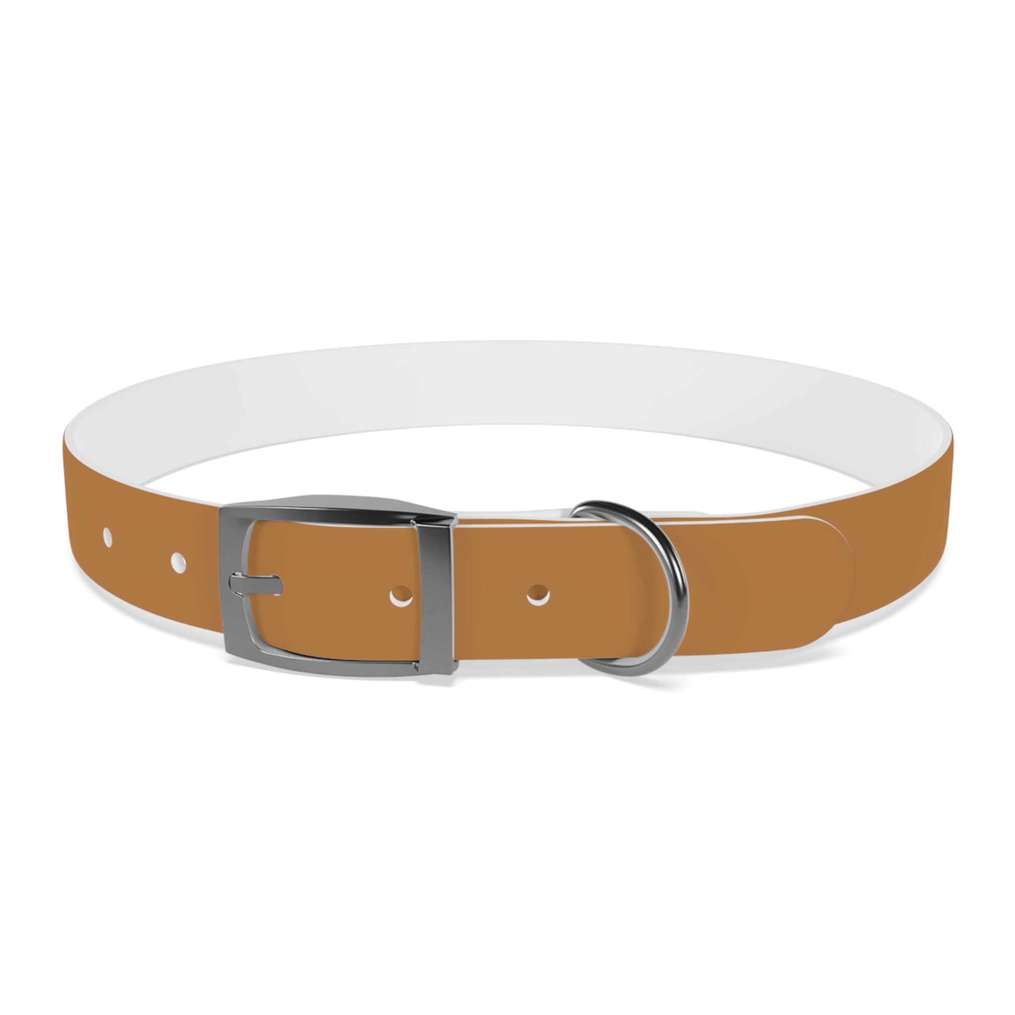 Leather Dog Collar with Texas Livestock Association Logo — Durable Brown Pet Collar
