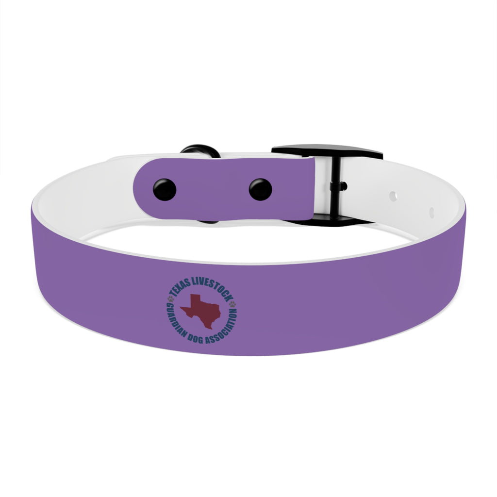 Purple Custom Dog Collar with Texas Livestock Logo — Durable Adjustable Pet Collar
