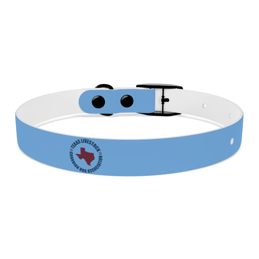 Blue State Silhouette Dog Collar — Texas Livestock Design