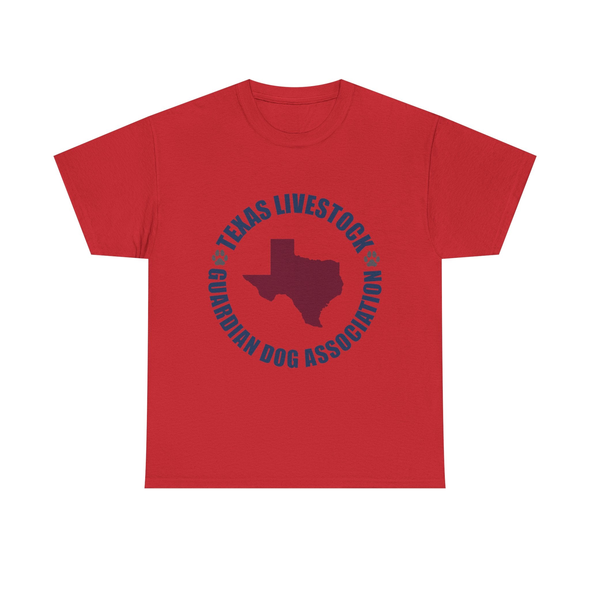 Texas Livestock Guardian Dog Association Tee — State Paw Print Logo Shirt