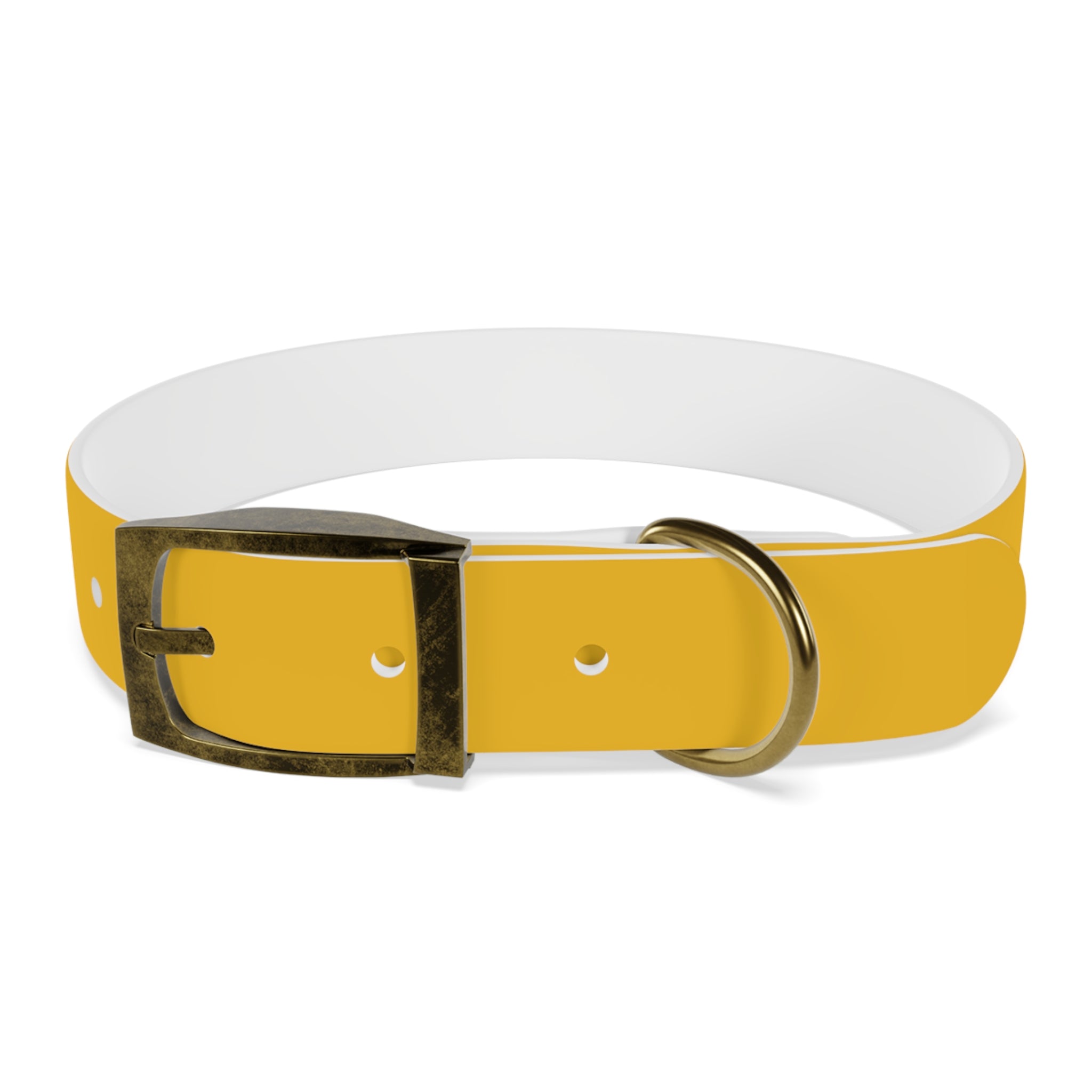 Yellow Customizable Dog Collar — Texas Livestock Association Logo Option