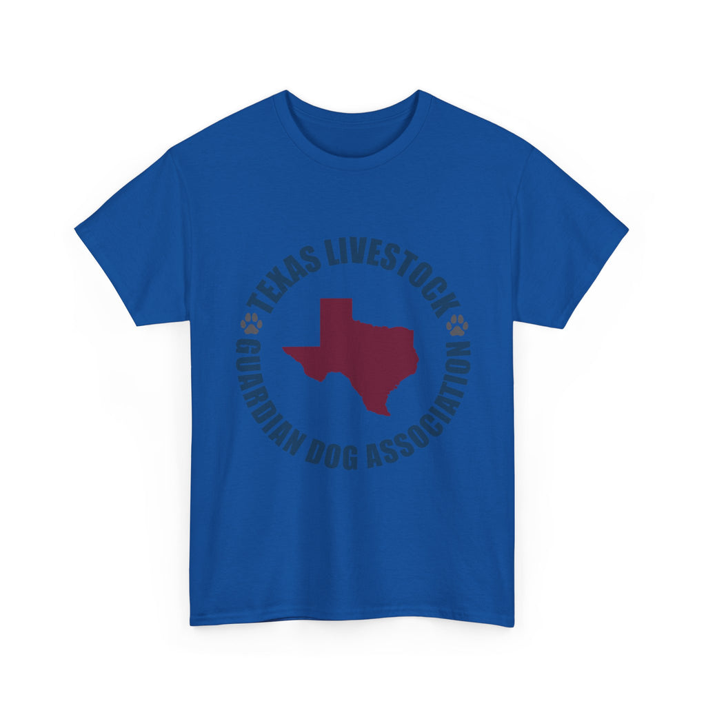 Texas Livestock Guardian Dog Association Tee — State Paw Print Logo Shirt
