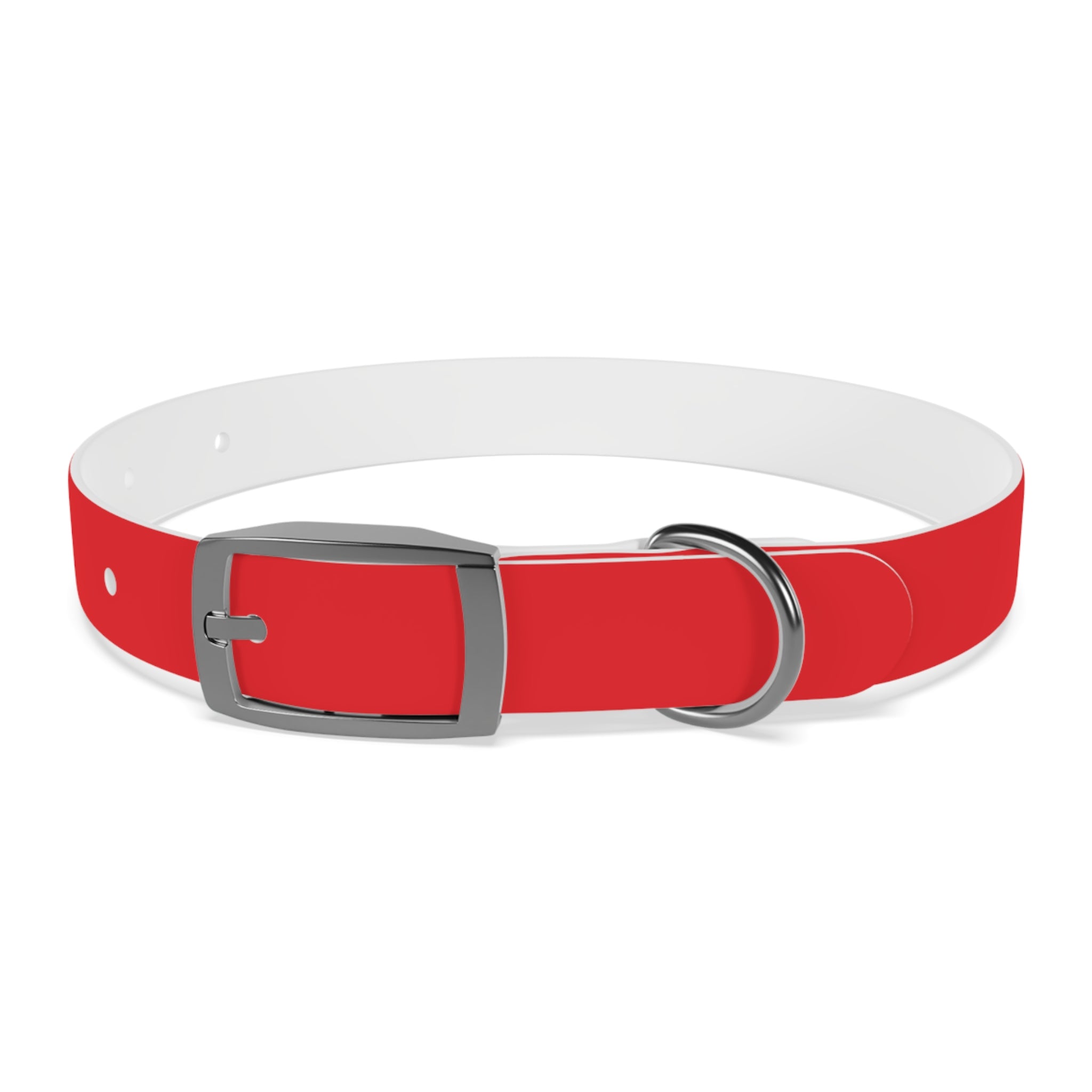 Red Personalized Dog Collar with Texas Logo — Durable Adjustable Pet Collar