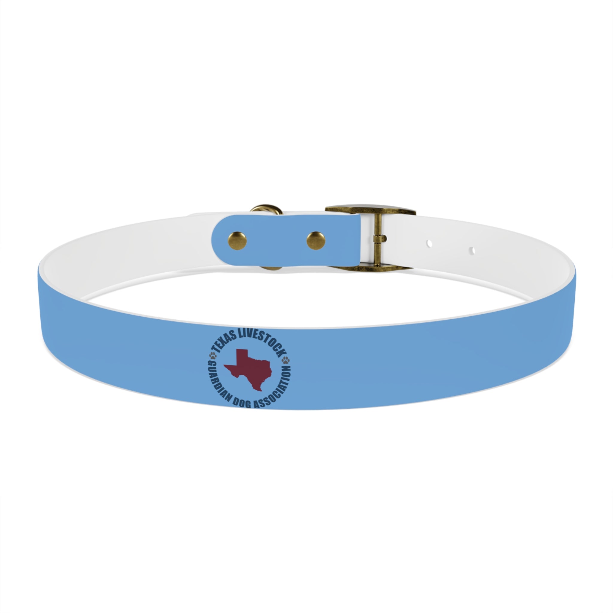 Blue State Silhouette Dog Collar — Texas Livestock Design